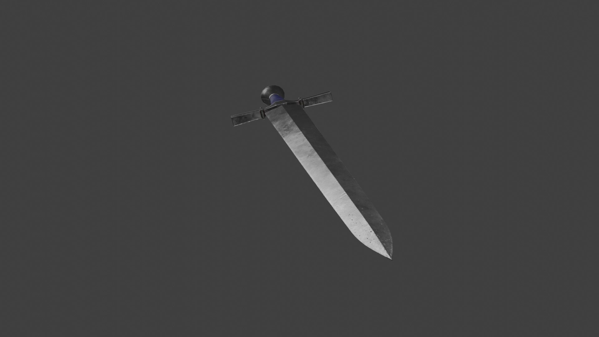 Medieval Short Sword Low-poly 3D model_9