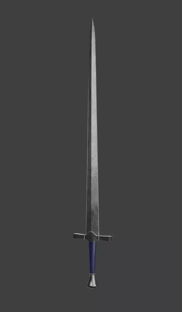 Medieval Short Sword Low-poly 3D model_0