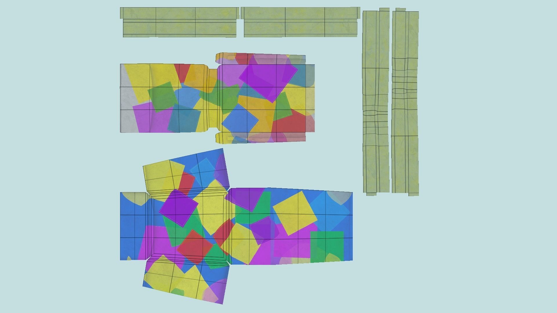 Colored Leather Armchair - Furniture Interior Design Low-poly 3D model_5