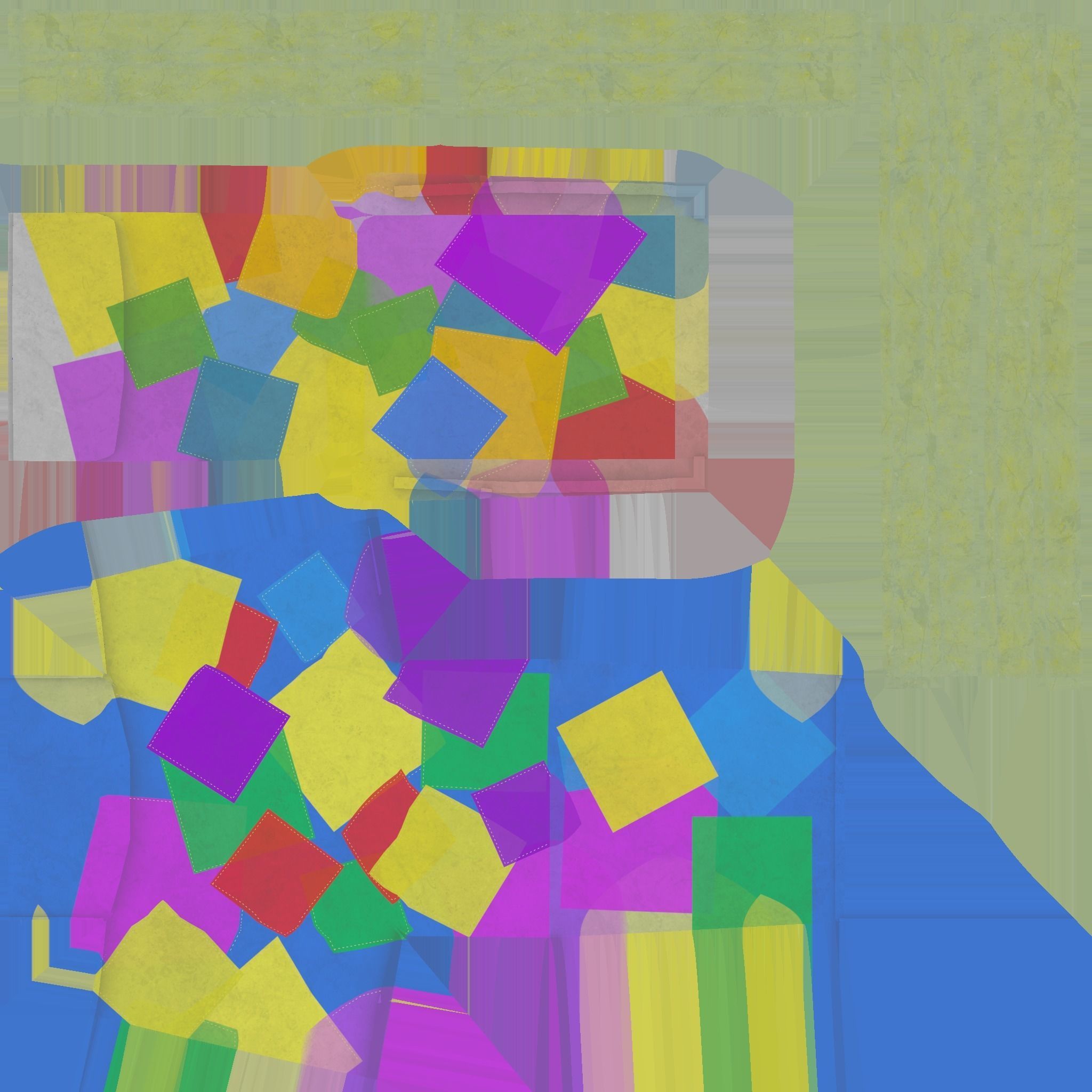 Colored Leather Armchair - Furniture Interior Design Low-poly 3D model_12