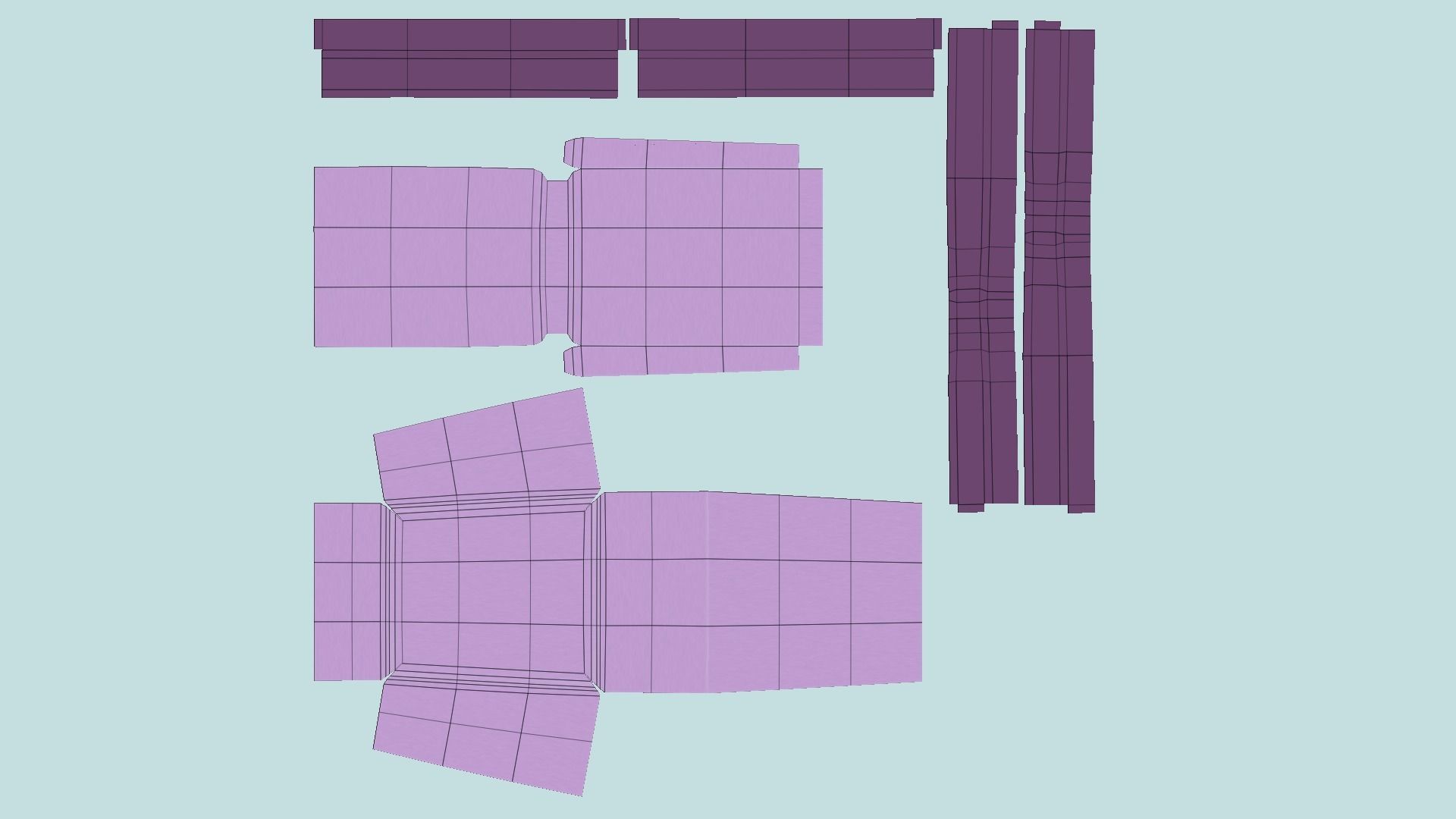 Pink Fabric Armchair - Furniture Interior Design Low-poly 3D model_5