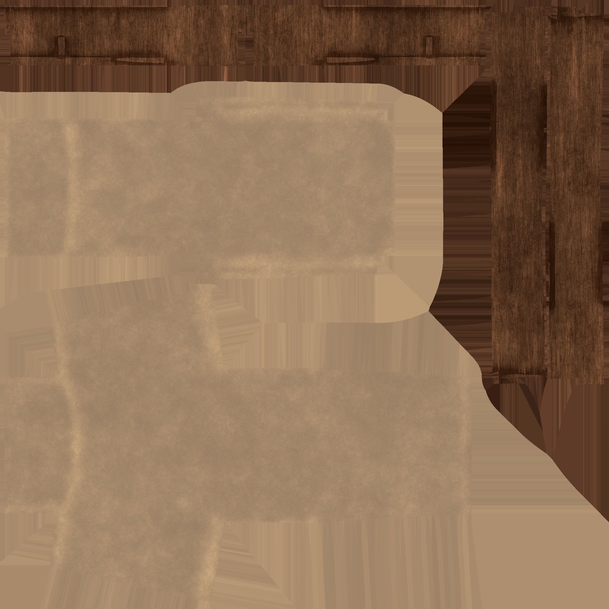 Wood Leather Armchair - Furniture Interior Design Low-poly 3D model_9