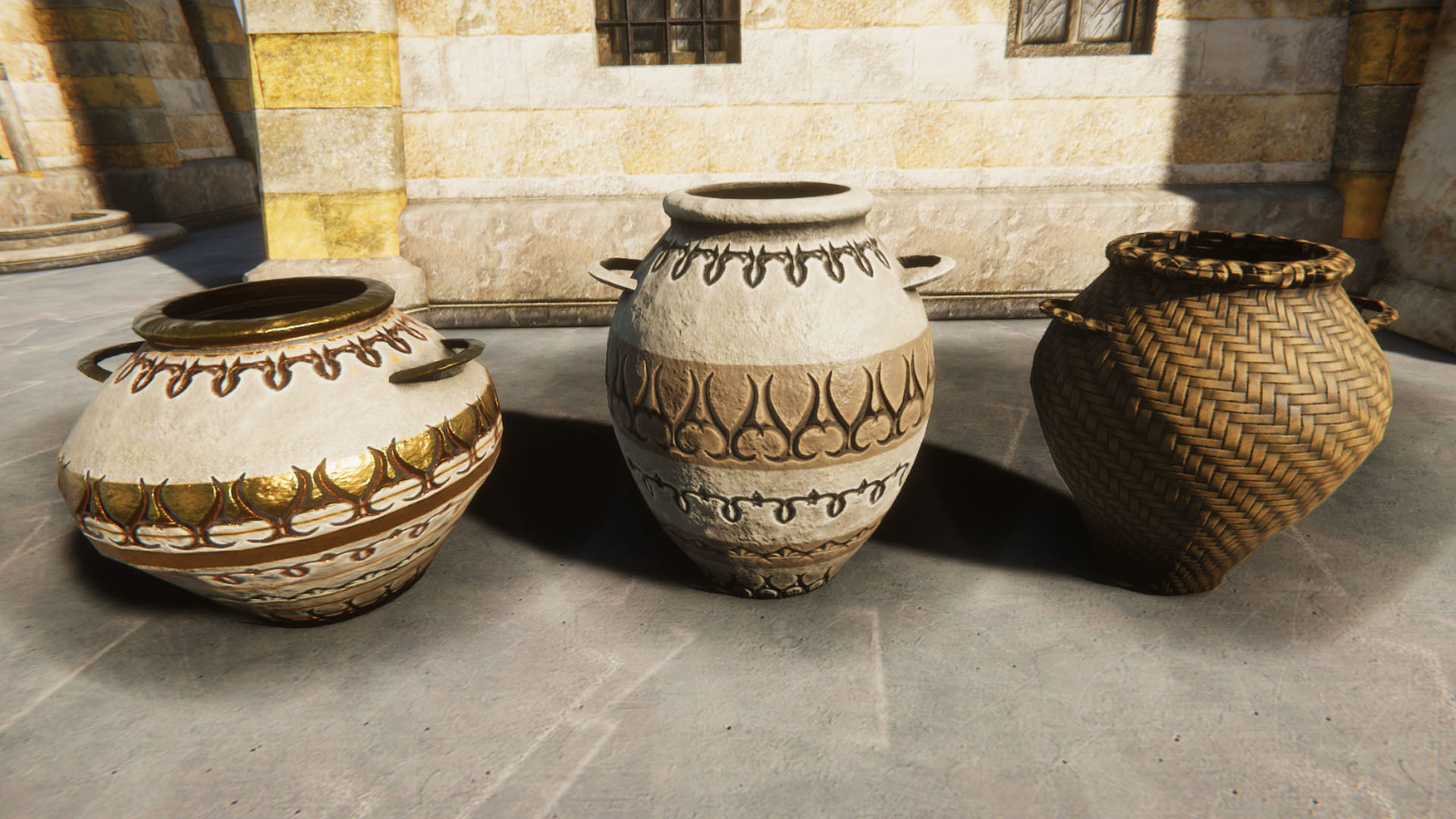 Pots Collection Unreal Engine Low-poly 3D model_4