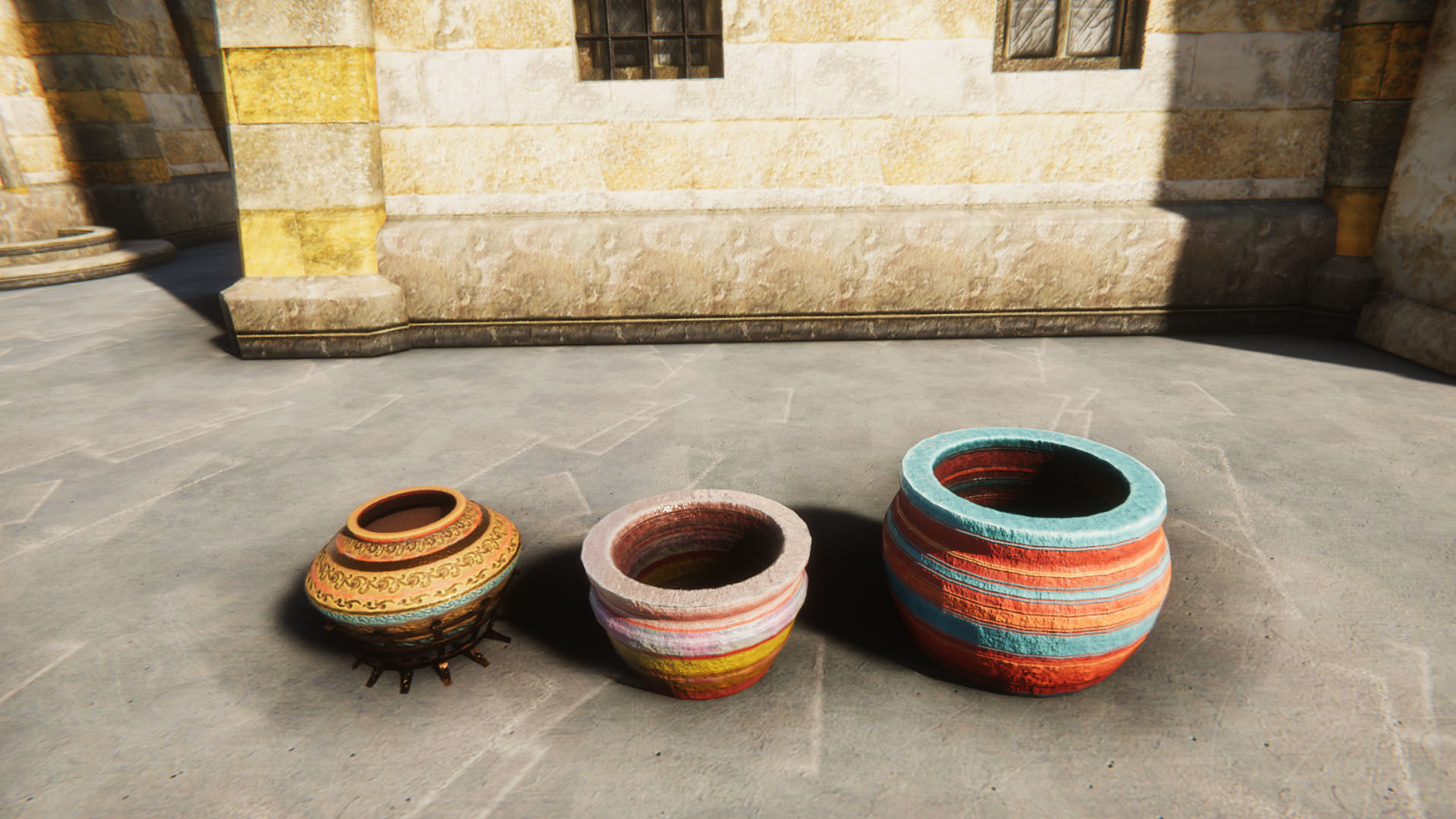 Pots Collection Unreal Engine Low-poly 3D model_10