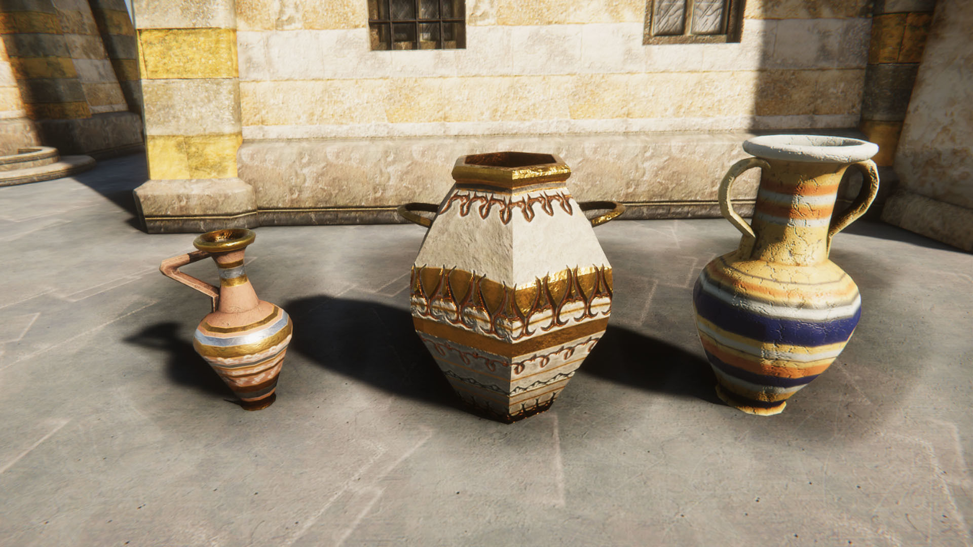 Pots Collection Unreal Engine Low-poly 3D model_13