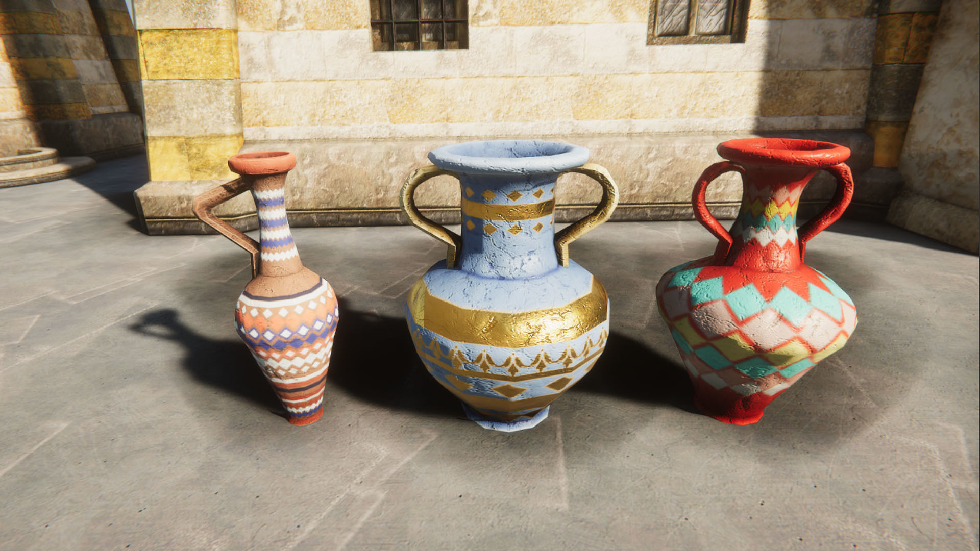 Pots Collection Unreal Engine Low-poly 3D model_2