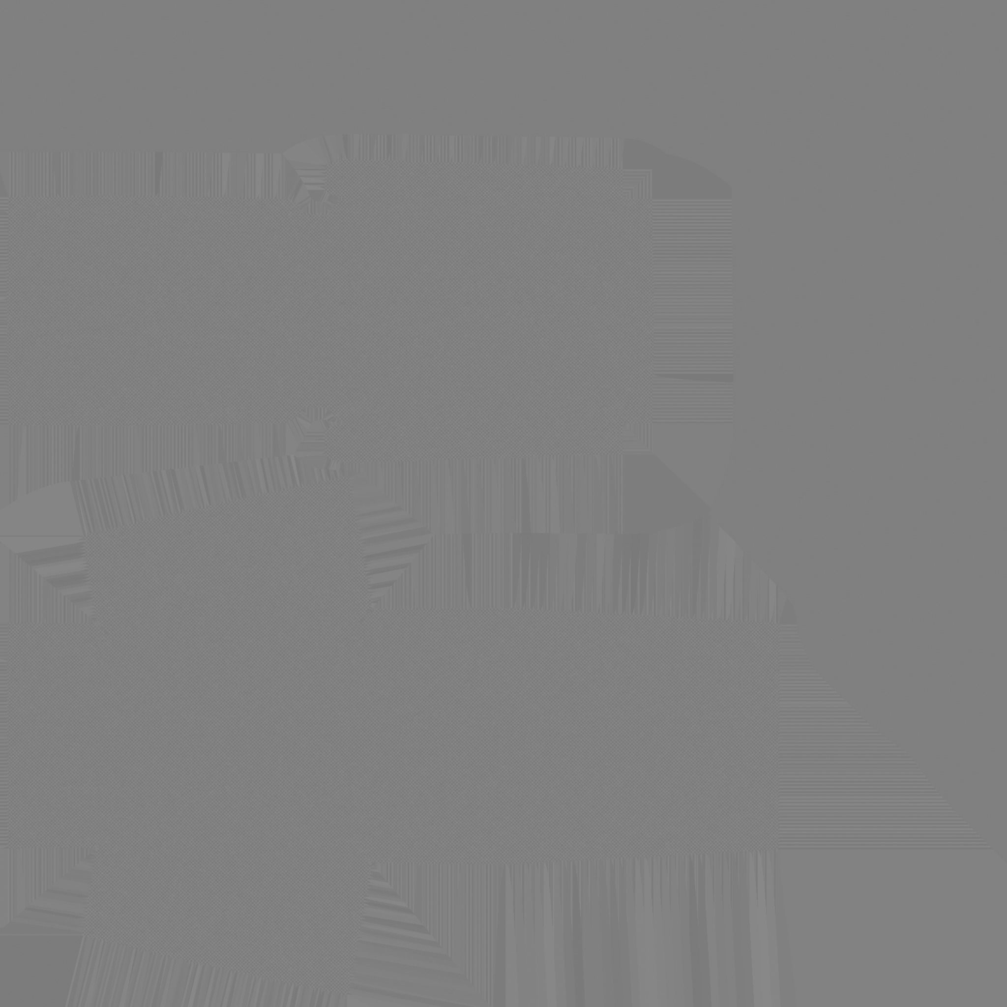 Blue Plaid Armchair - Furniture Interior Design Low-poly 3D model_10