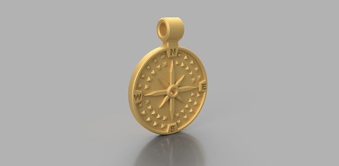 Compas necklace pentale printable 3D print model