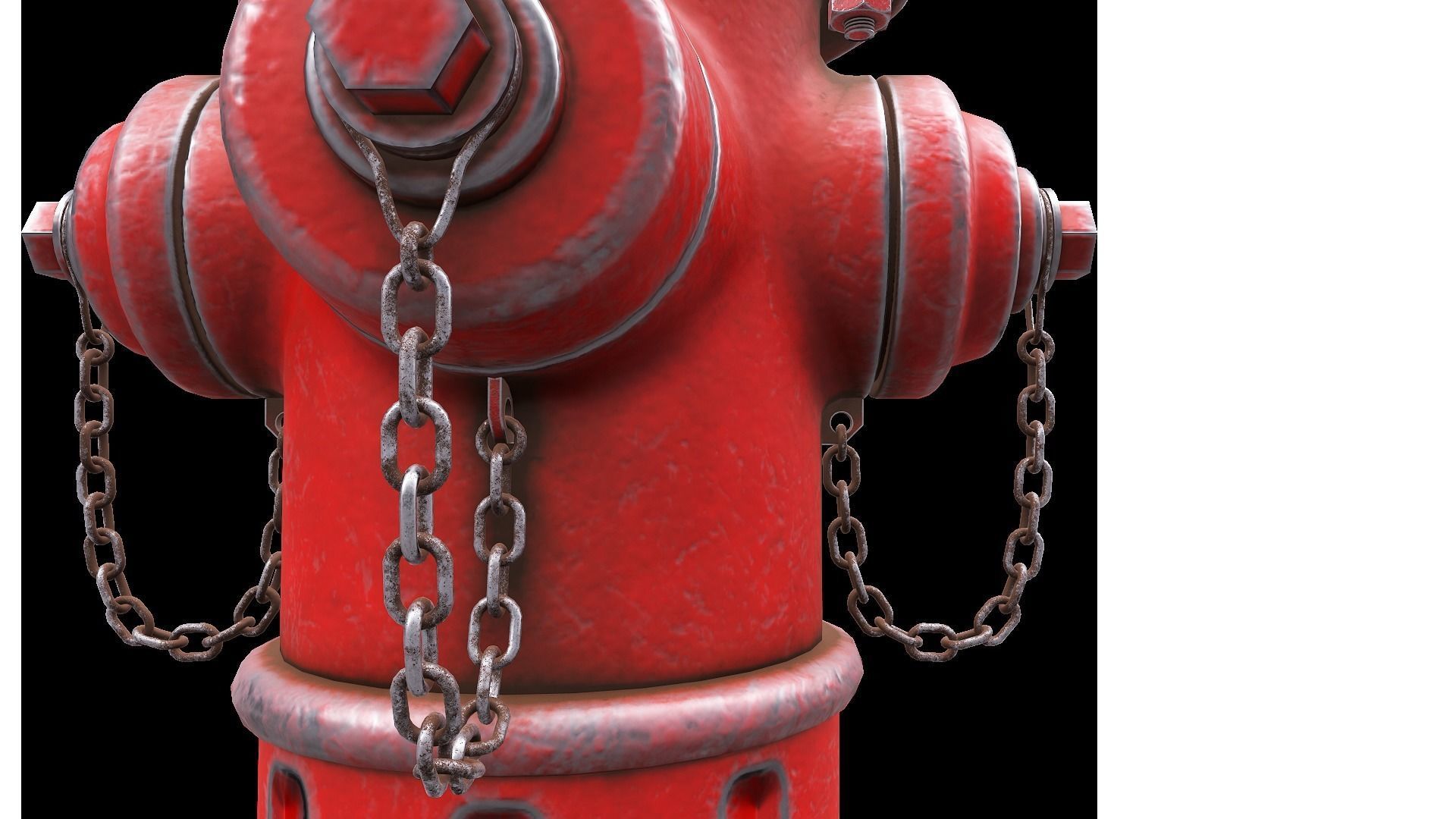 Hydrant fire Low-poly 3D model_5