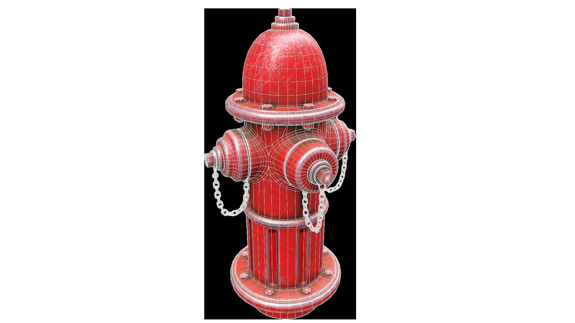 Hydrant fire Low-poly 3D model_6
