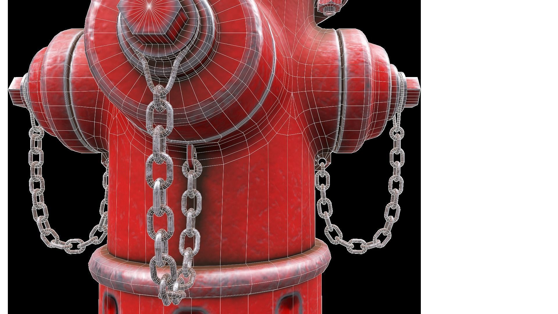 Hydrant fire Low-poly 3D model_10