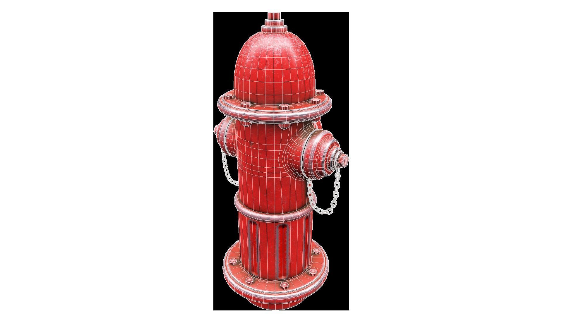 Hydrant fire Low-poly 3D model_9