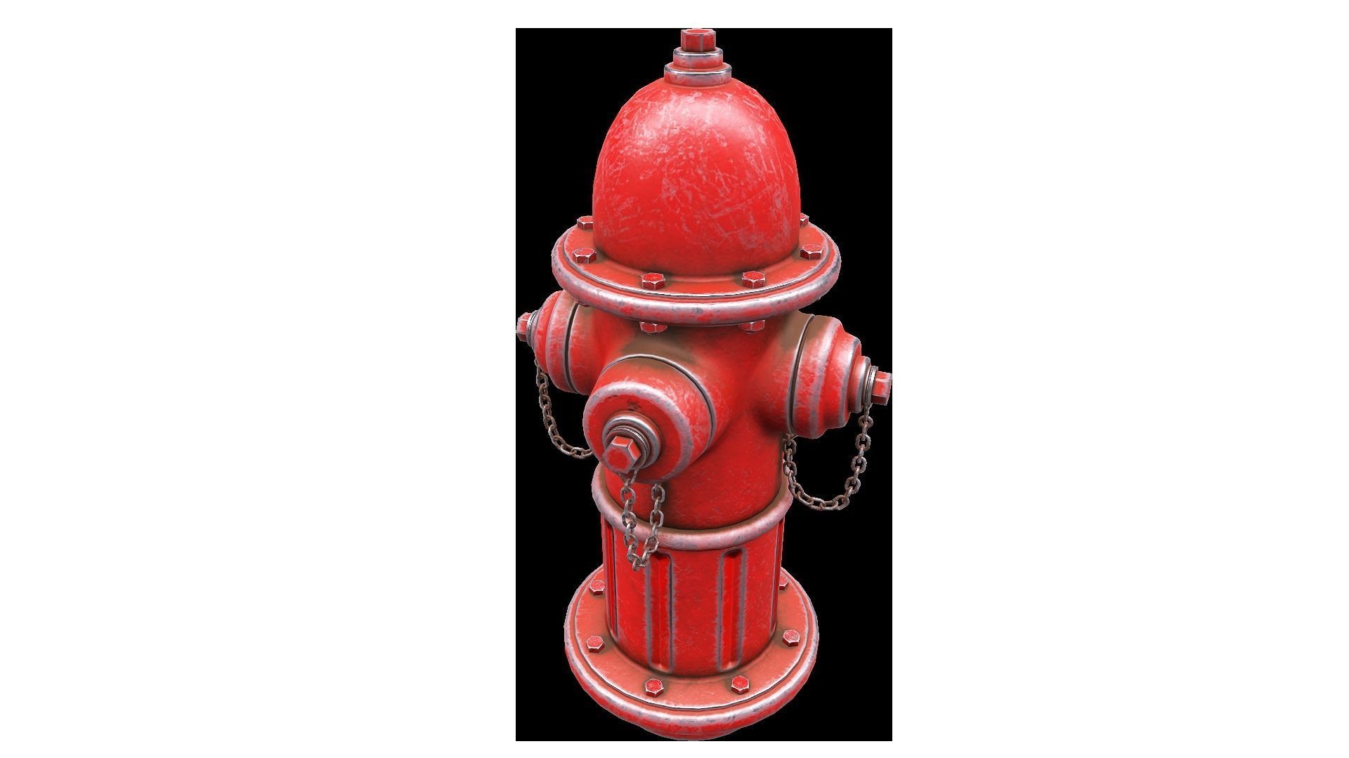Hydrant fire Low-poly 3D model_2