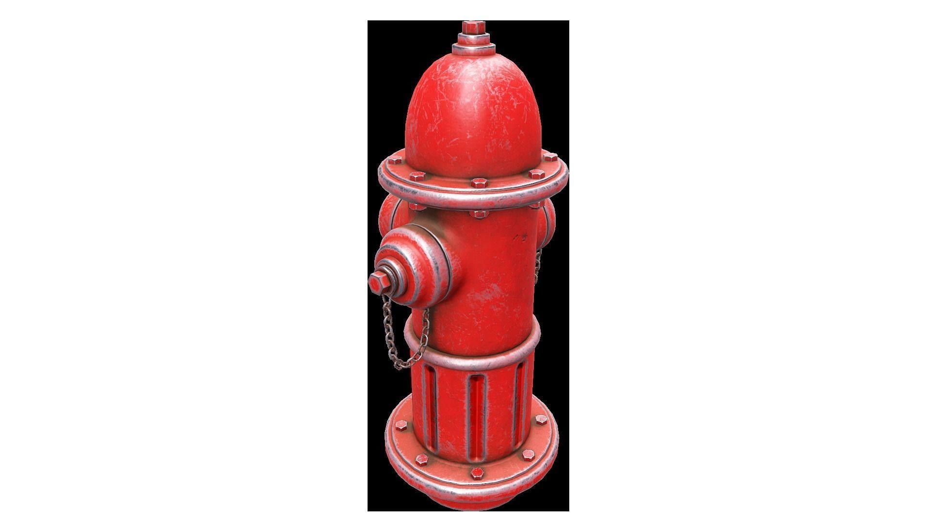 Hydrant fire Low-poly 3D model_3