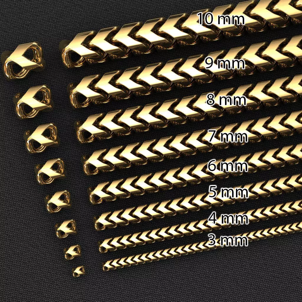 8 SIZE FRANCO LINK CHAIN COLLECTION _0