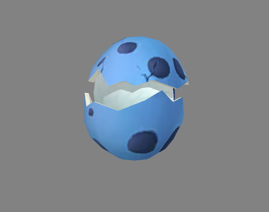 Cartoon new born bird - chicken Low-poly 3D model_3