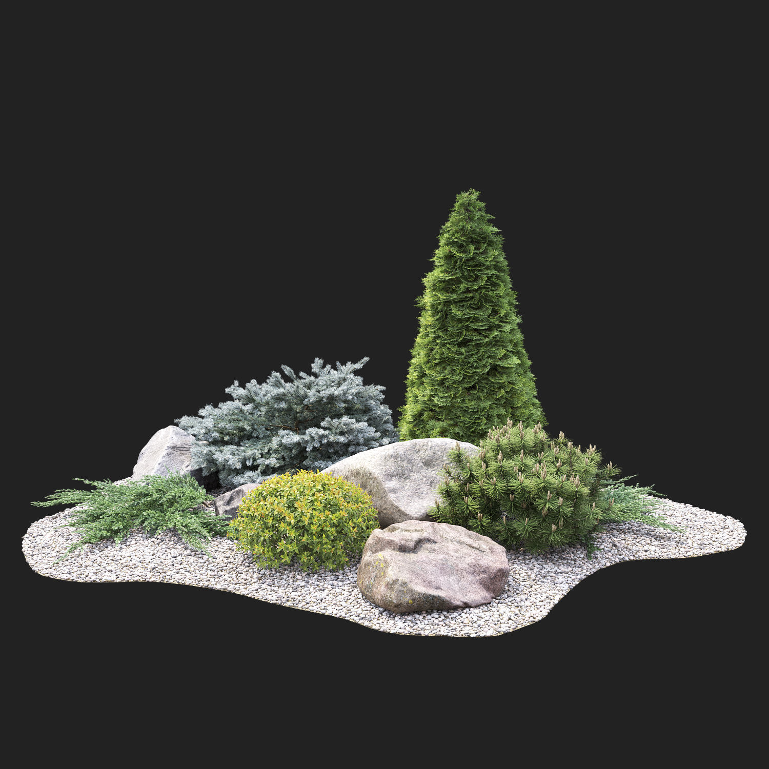 Alpine hill 01 3D model_1