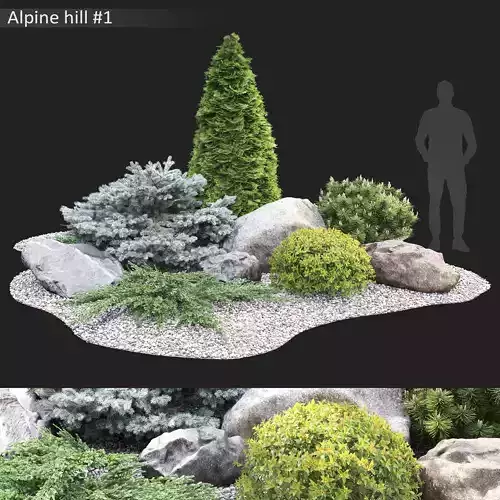 Alpine hill 01 3D model