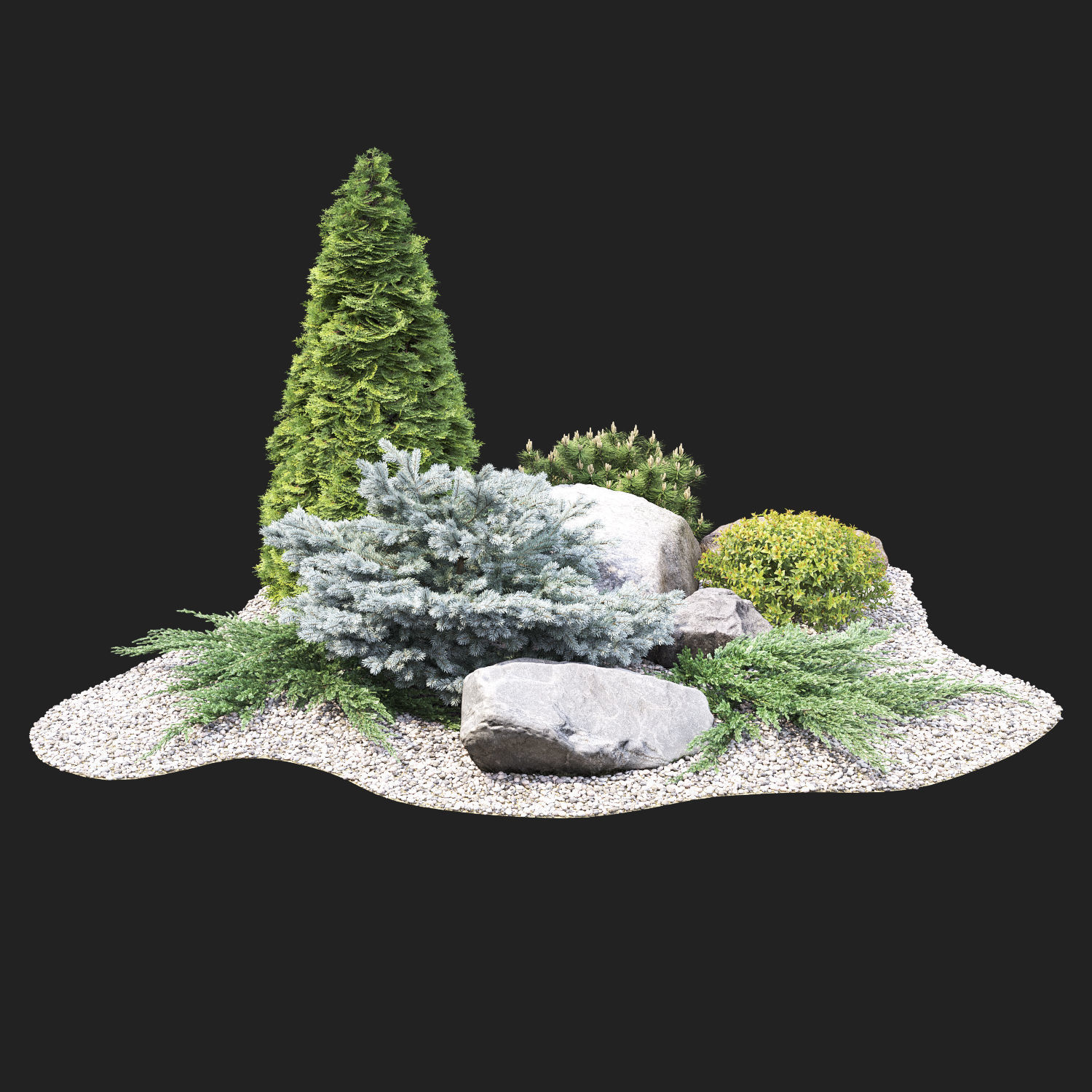 Alpine hill 01 3D model_4