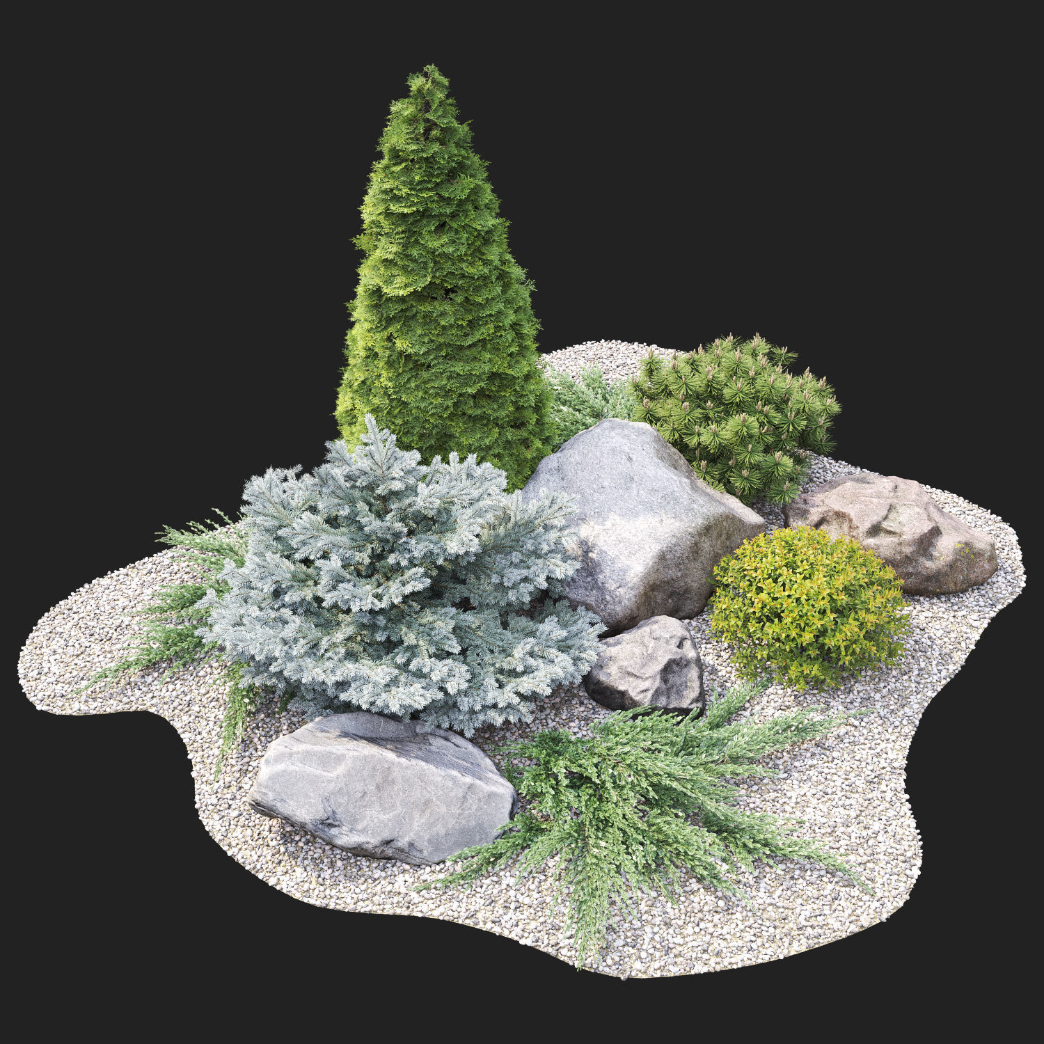 Alpine hill 01 3D model_2