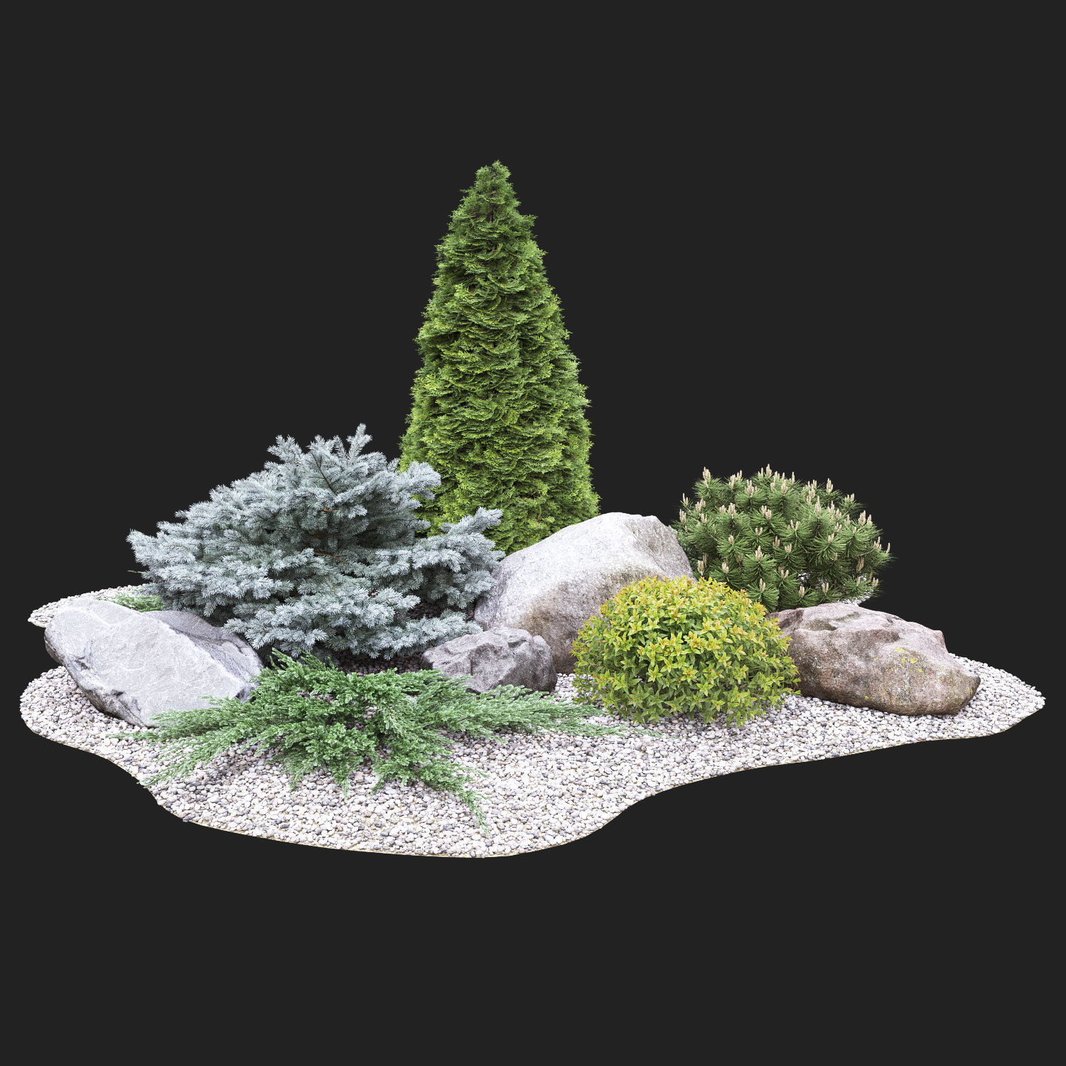 Alpine hill 01 3D model_6
