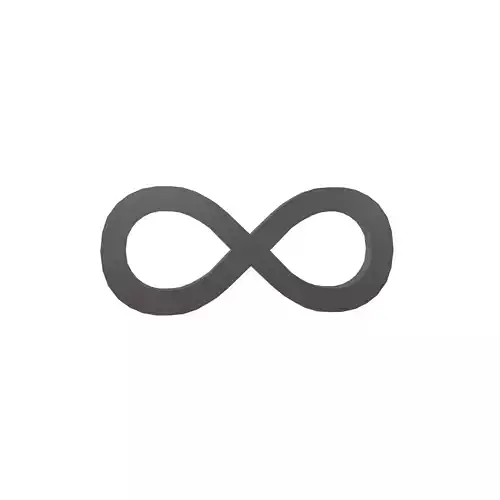 Infinity Symbol v1 001 Low-poly 3D model