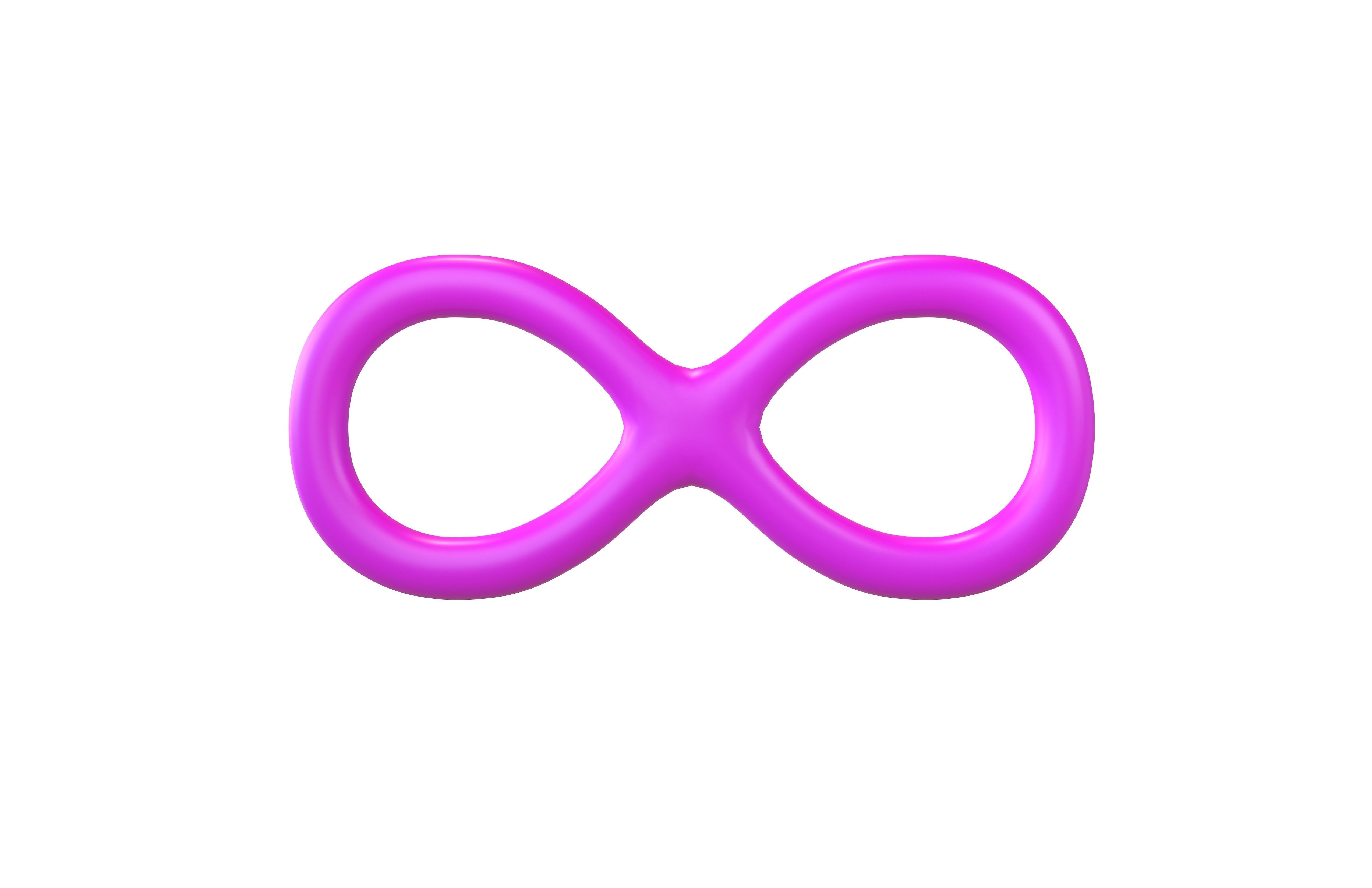 Infinity Symbol v2 002 Low-poly 3D model_1