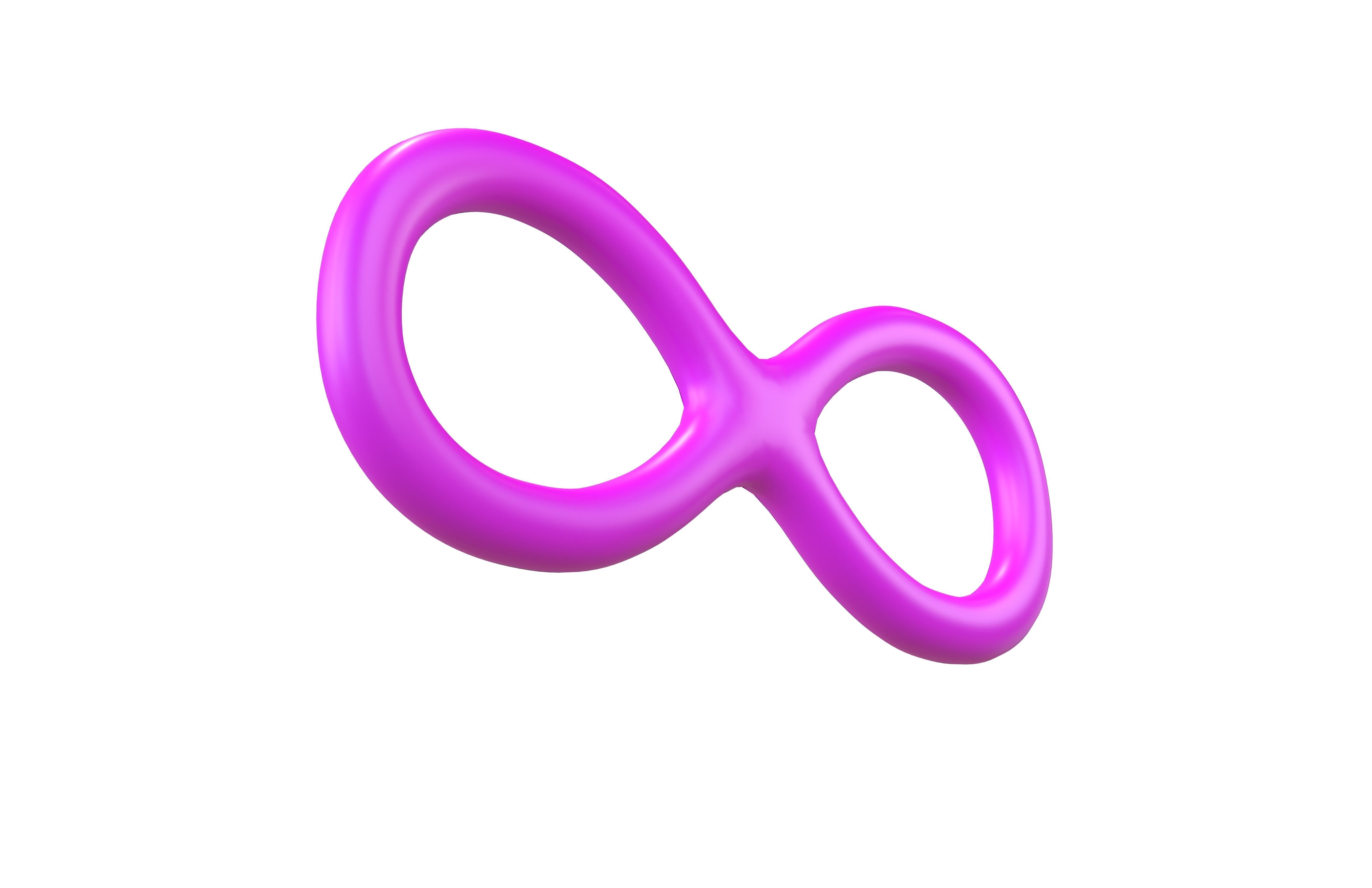 Infinity Symbol v2 002 Low-poly 3D model_3