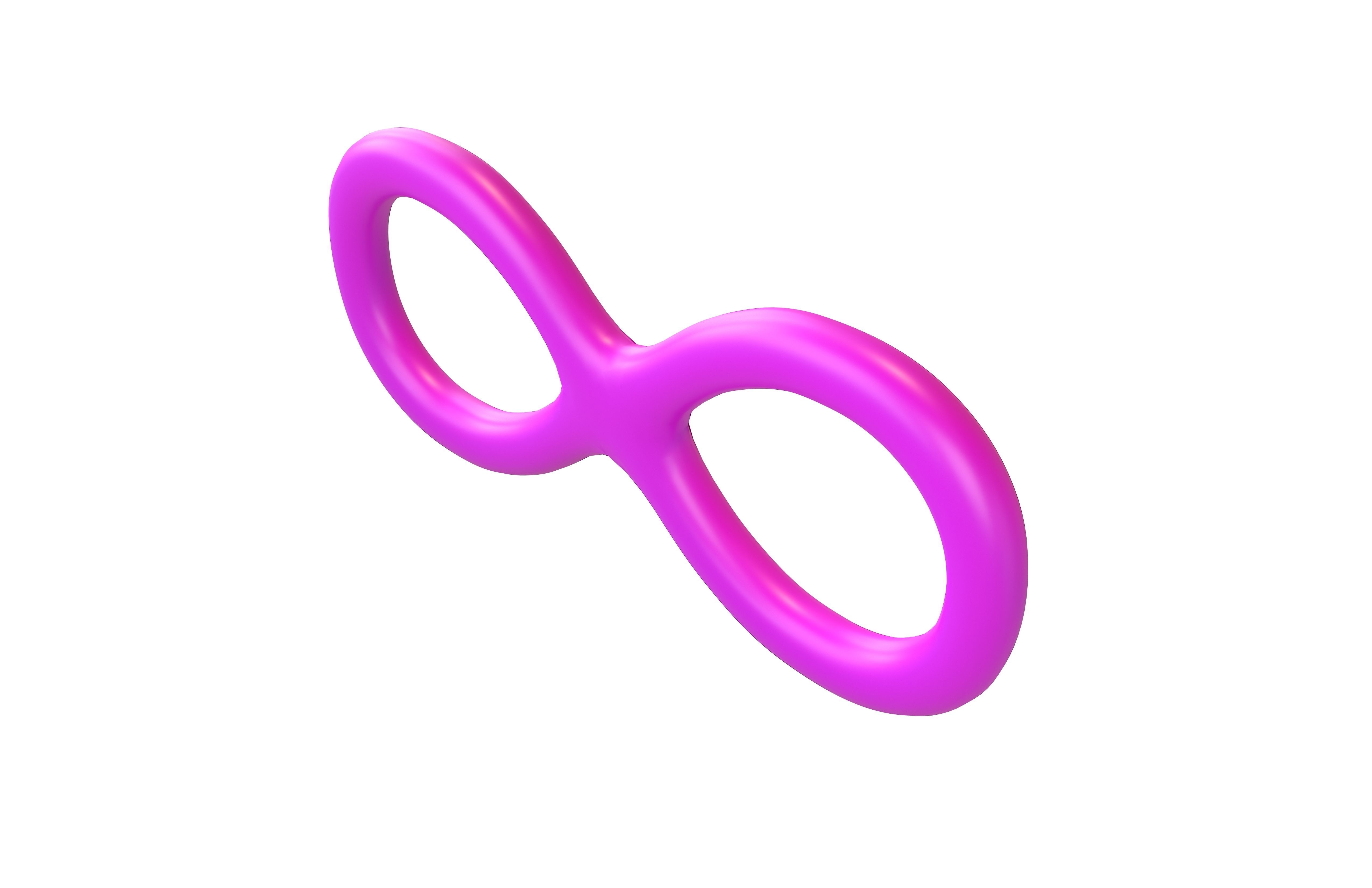 Infinity Symbol v2 002 Low-poly 3D model_2