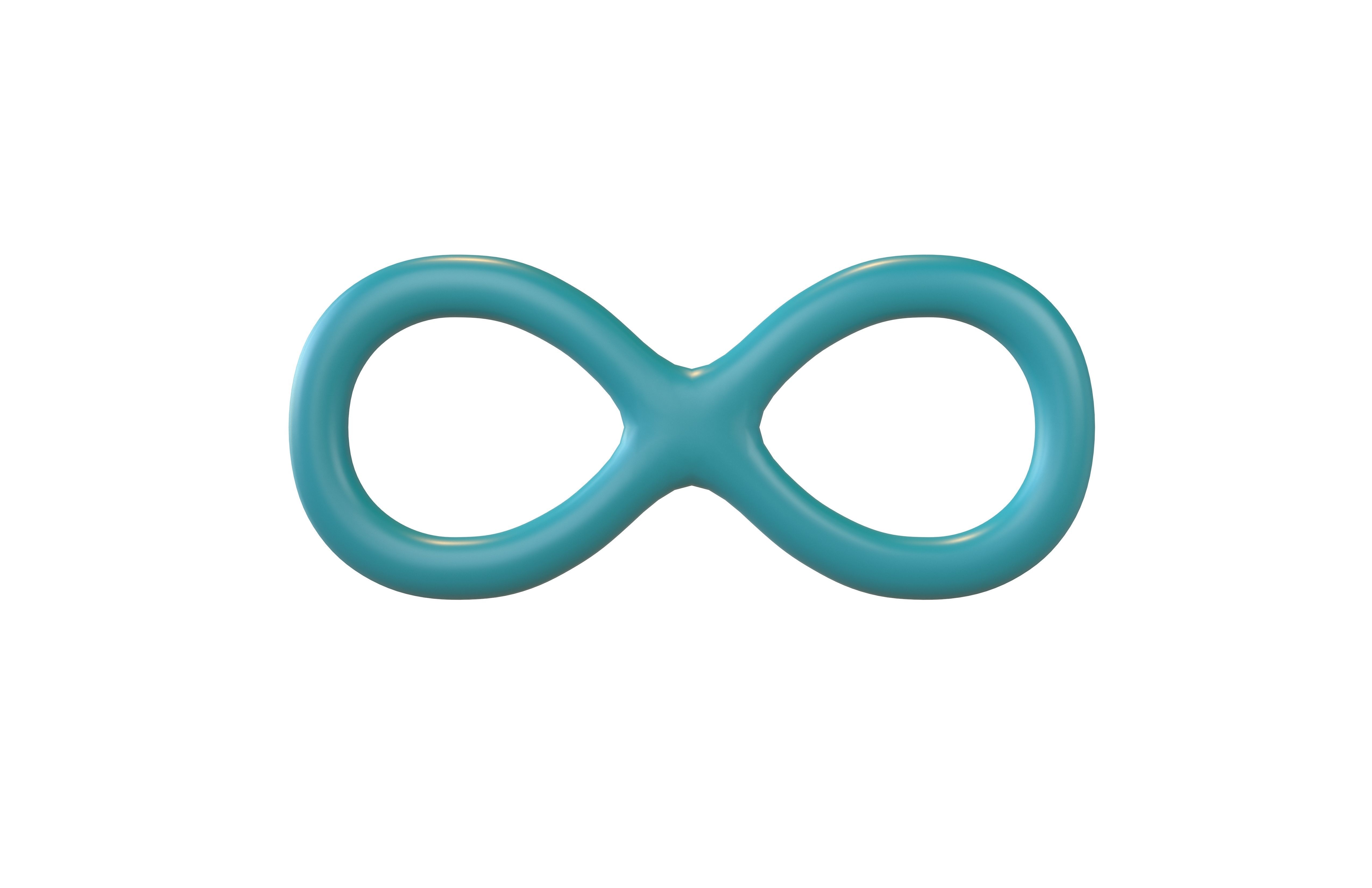 Infinity Symbol v2 003 Low-poly 3D model_1