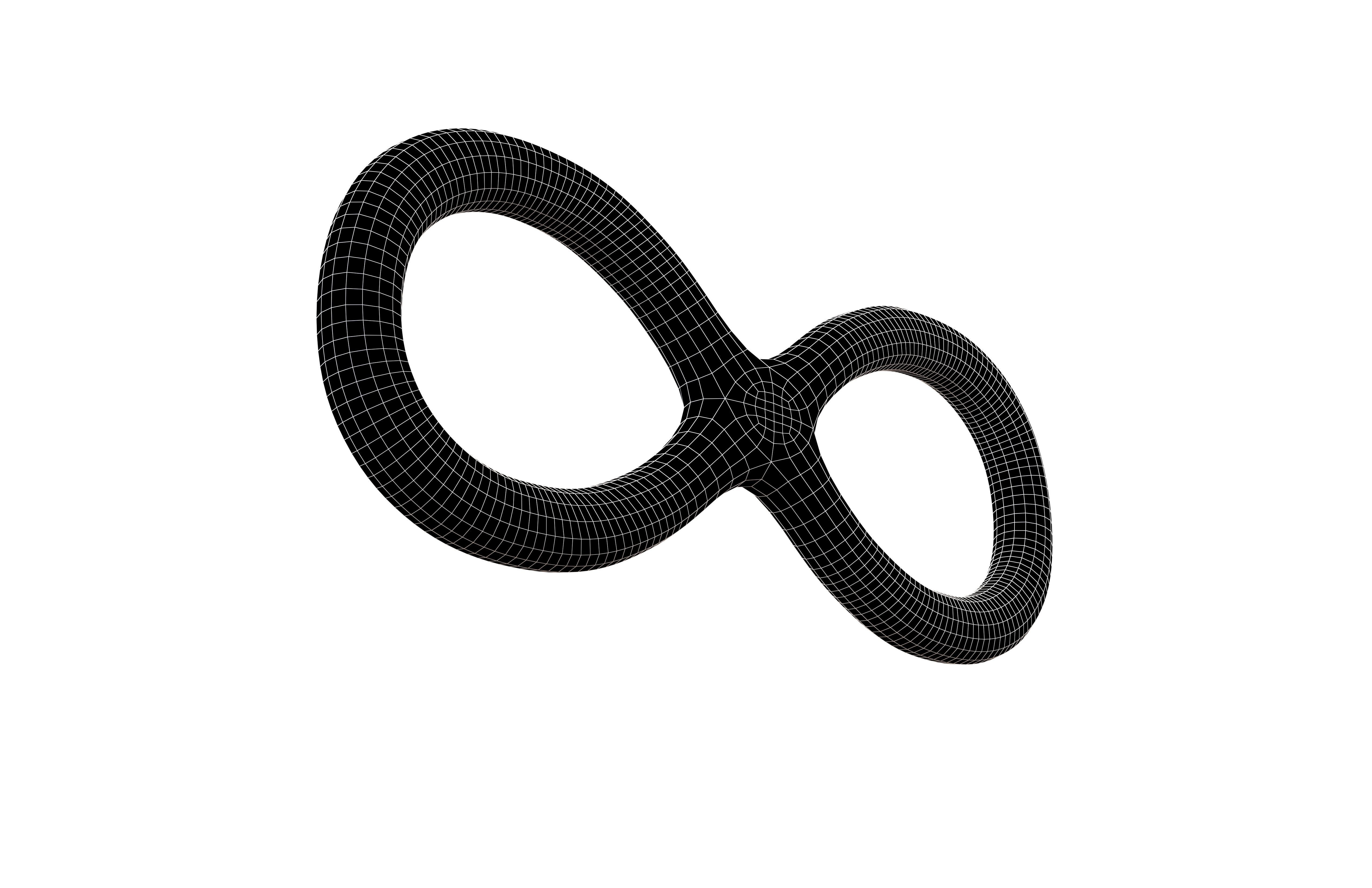 Infinity Symbol v2 003 Low-poly 3D model_7