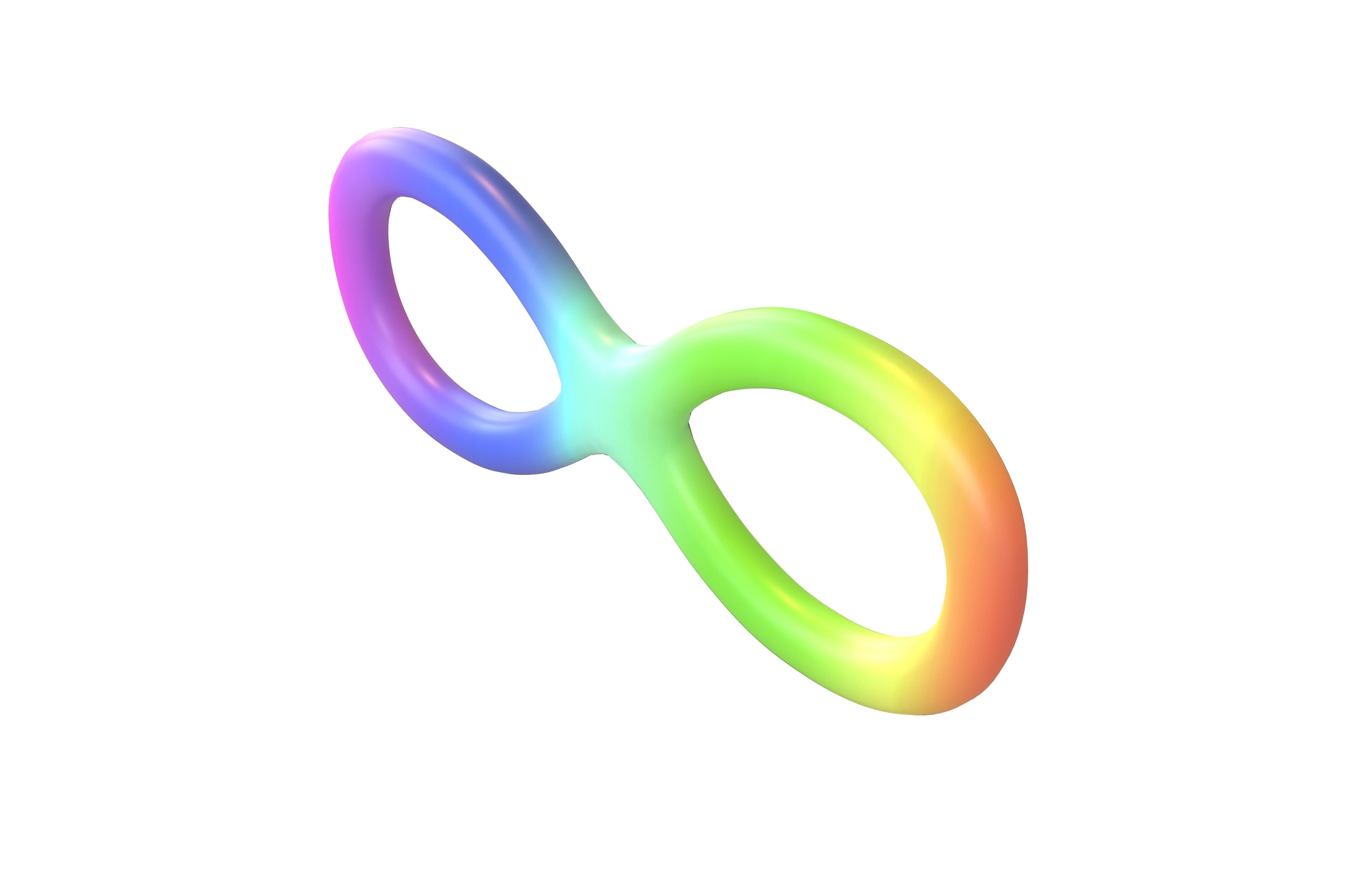 Infinity Symbol v2 004 Low-poly 3D model_2