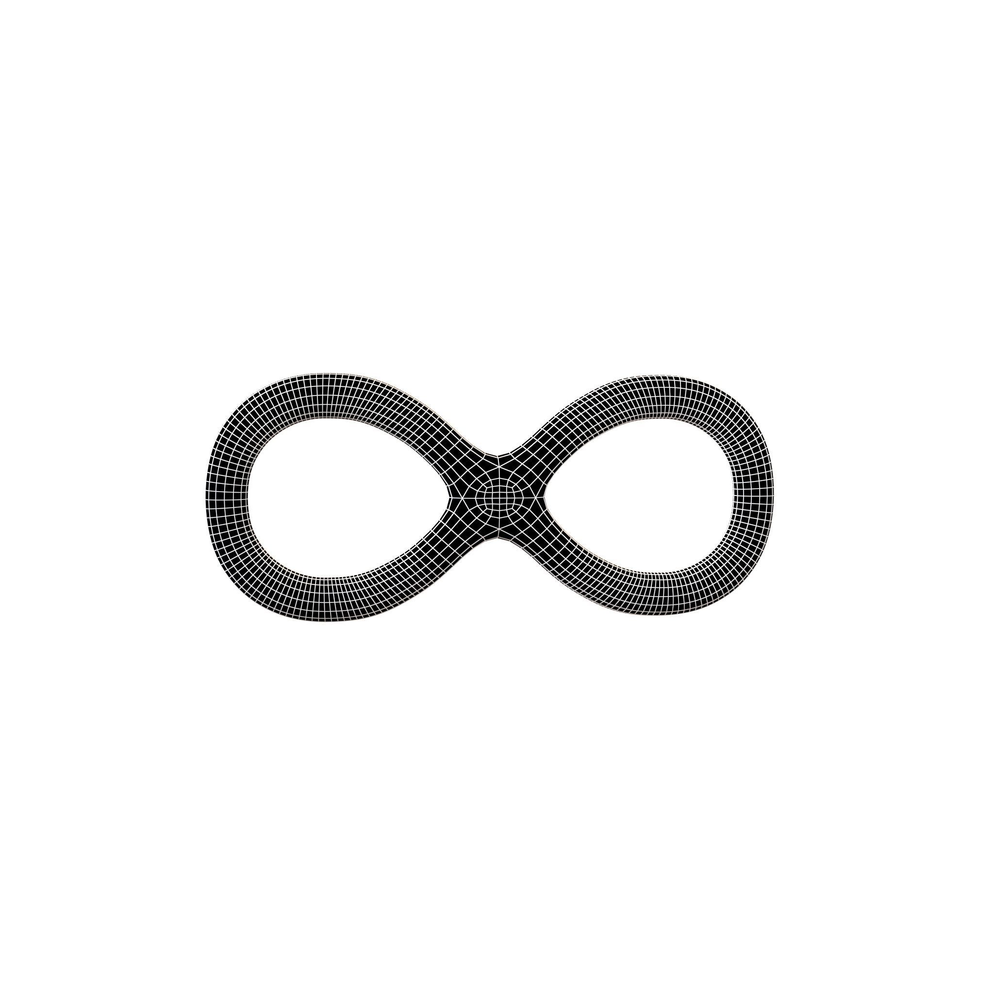 Infinity Symbol v2 004 Low-poly 3D model_4