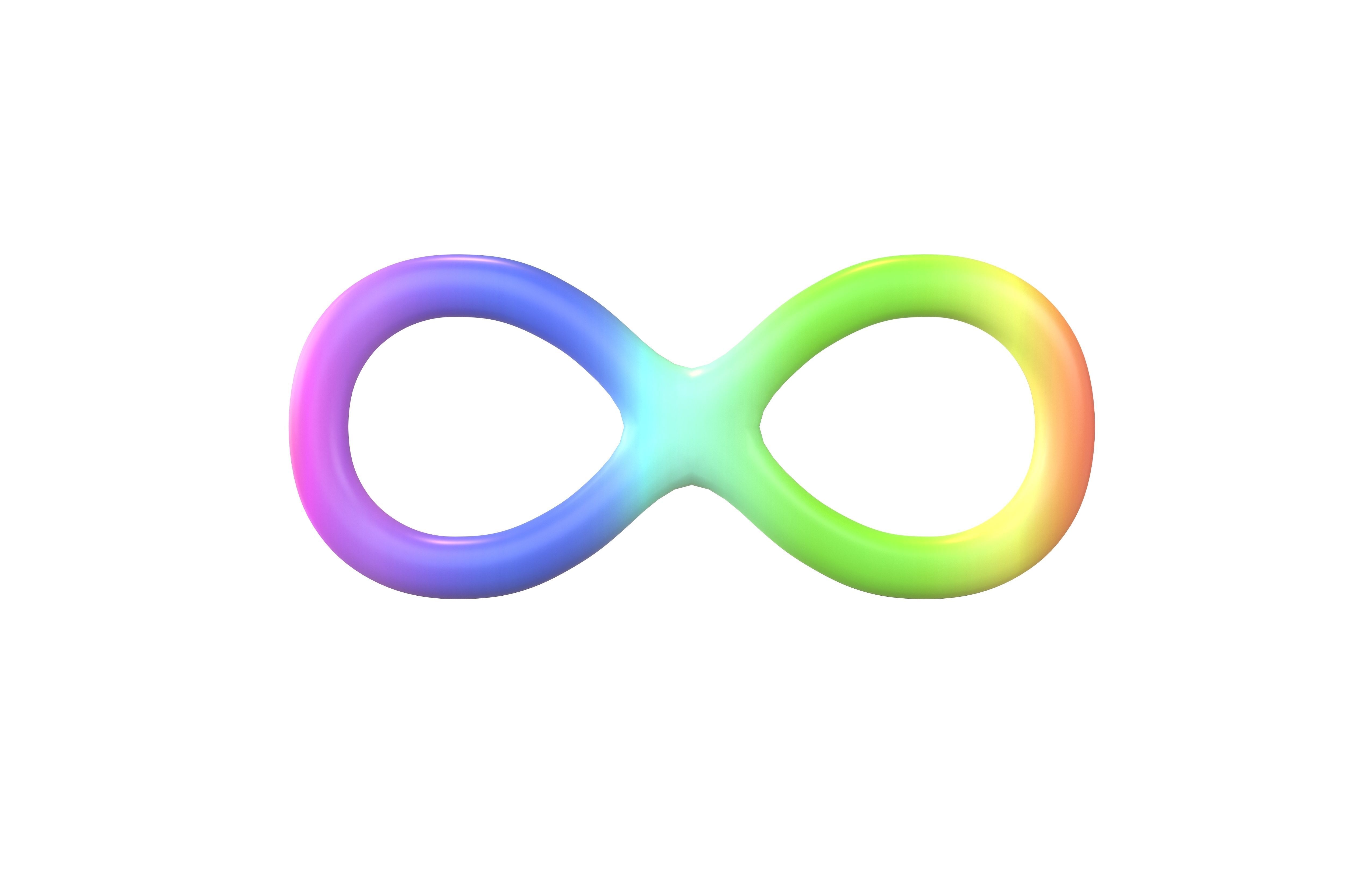 Infinity Symbol v2 004 Low-poly 3D model_1