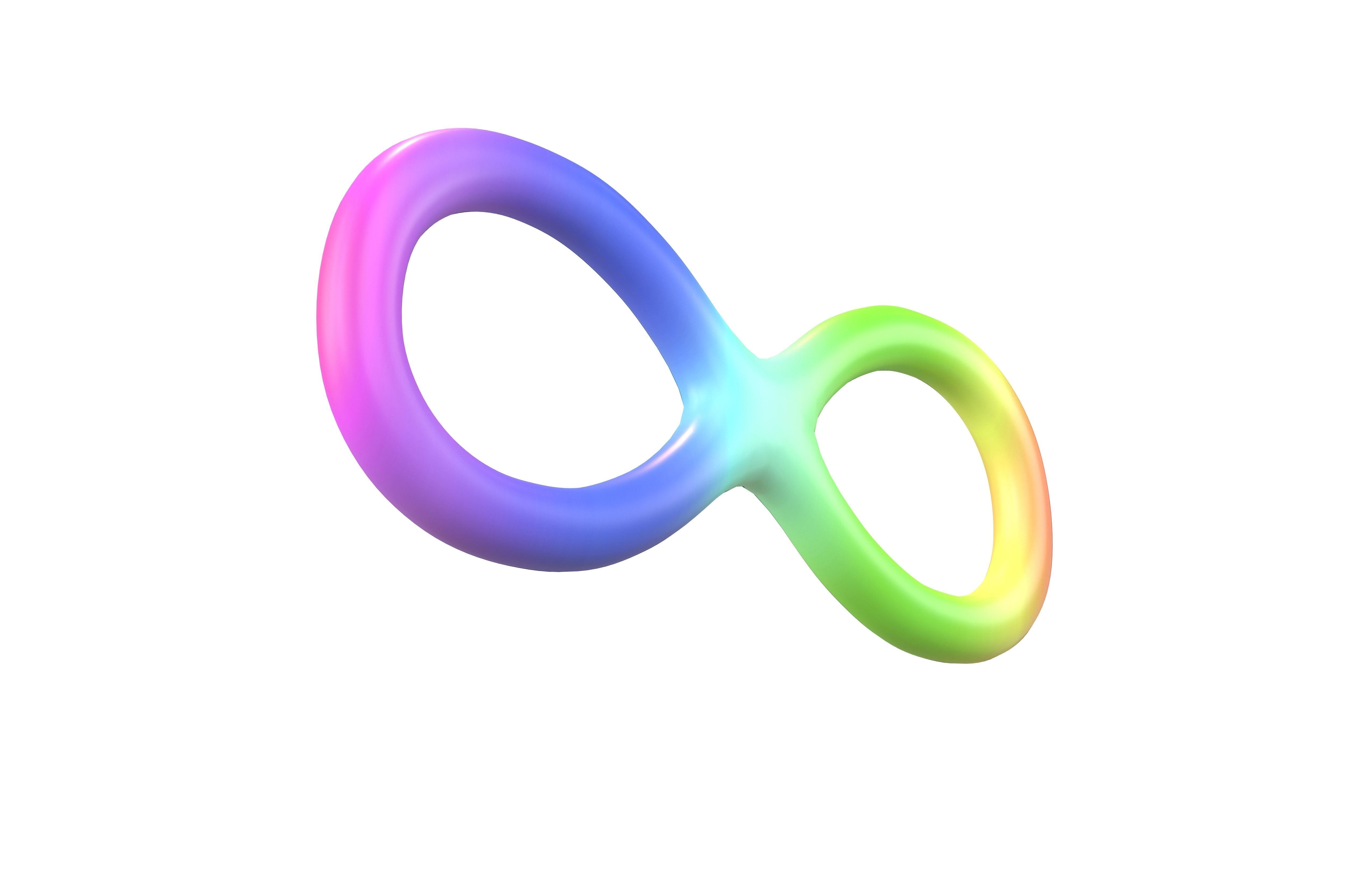 Infinity Symbol v2 004 Low-poly 3D model_3