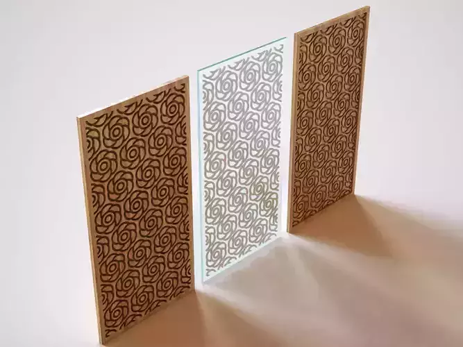 Partition three wooden panels