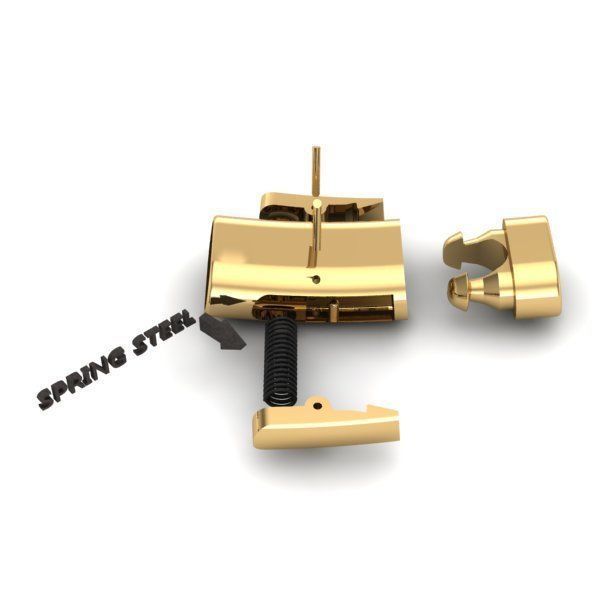 LOCK FOR LACES AND  RUBBER CORD ROUNDED RECTANGLE CUTS 6mm X 3mm 3D print model_3