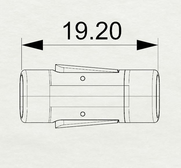 LOCK FOR LACES AND  RUBBER CORD ROUNDED RECTANGLE CUTS 6mm X 3mm 3D print model_5