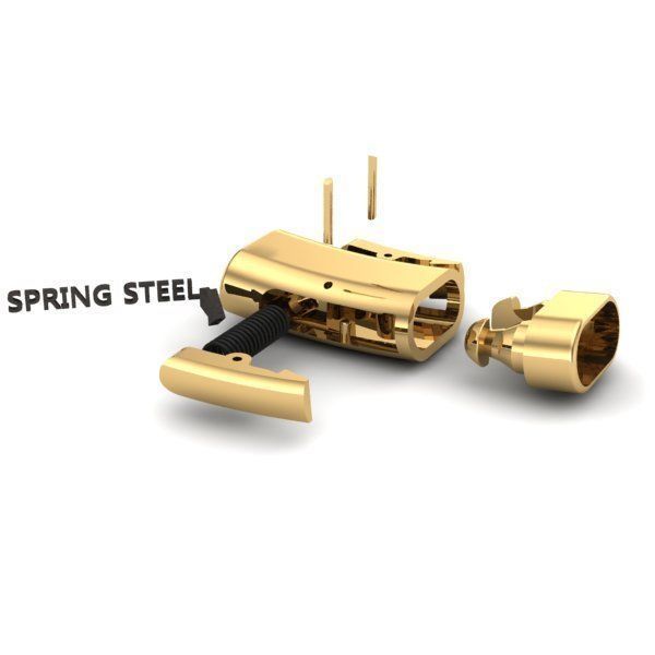 LOCK FOR LACES AND  RUBBER CORD ROUNDED RECTANGLE CUTS 6mm X 3mm 3D print model_2