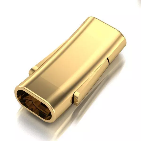 LOCK FOR LACES AND RUBBER CORD ROUNDED RECTANGLE CUTS 8mm X 4mm 3D print model