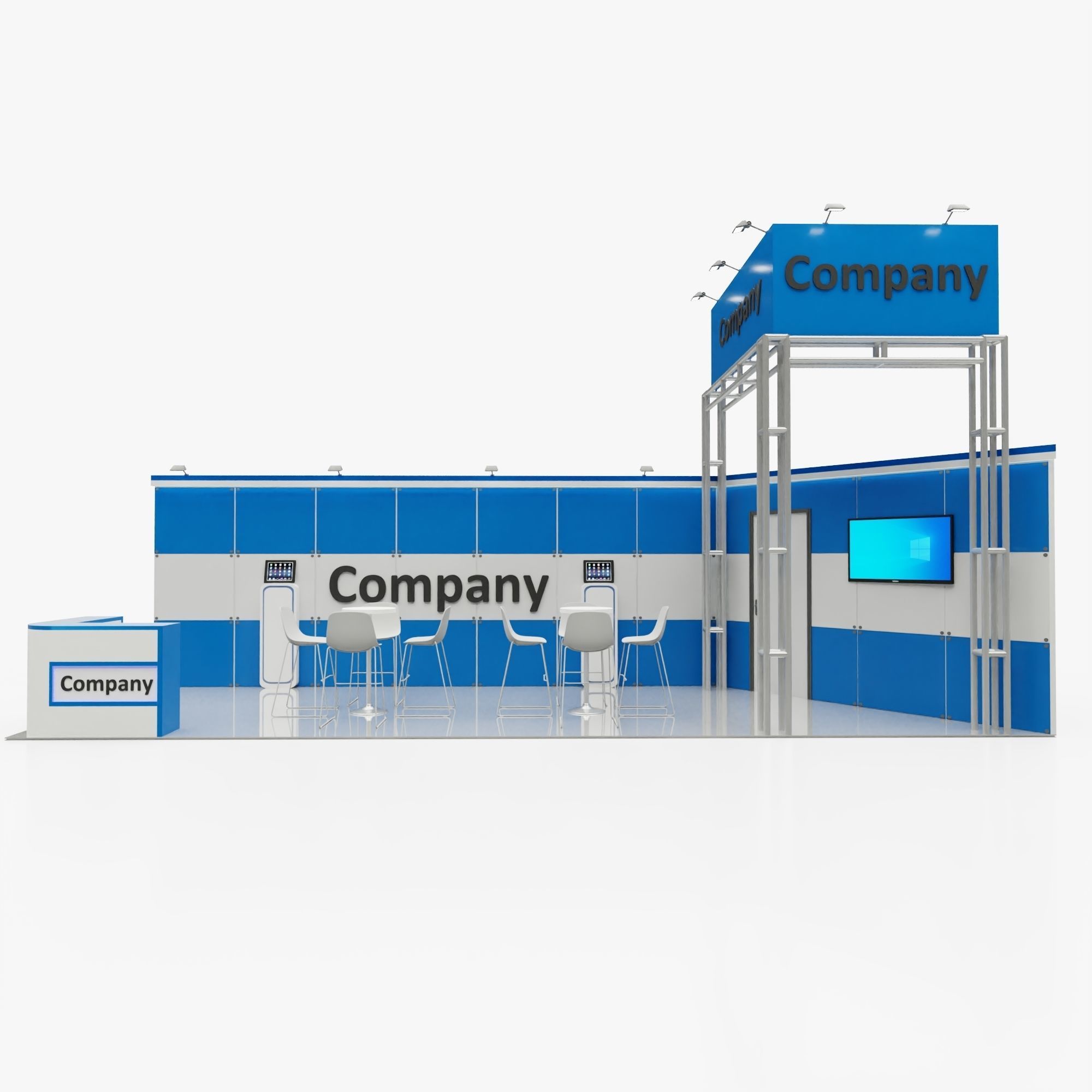 Exhibition stand 11 3D model_1