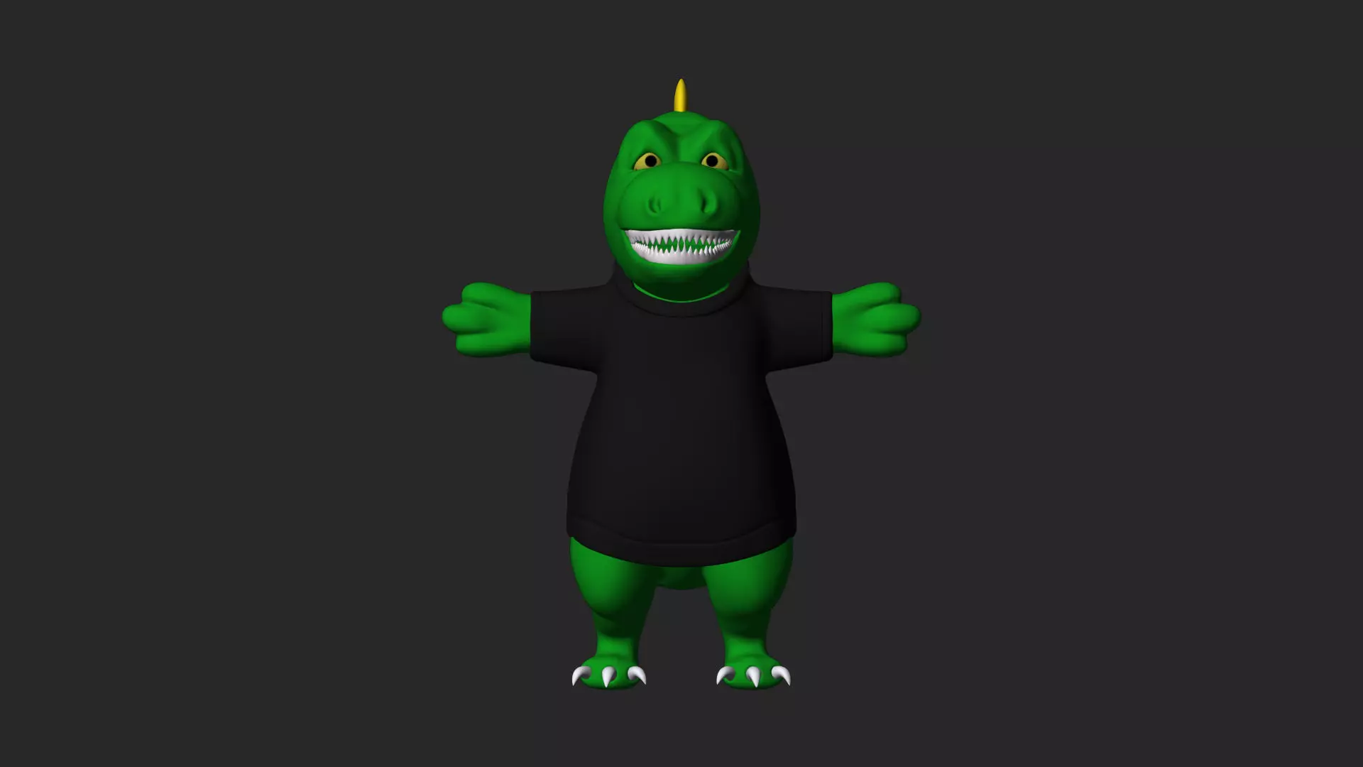 Cartoon Crocodile Character model Low-poly 3D model