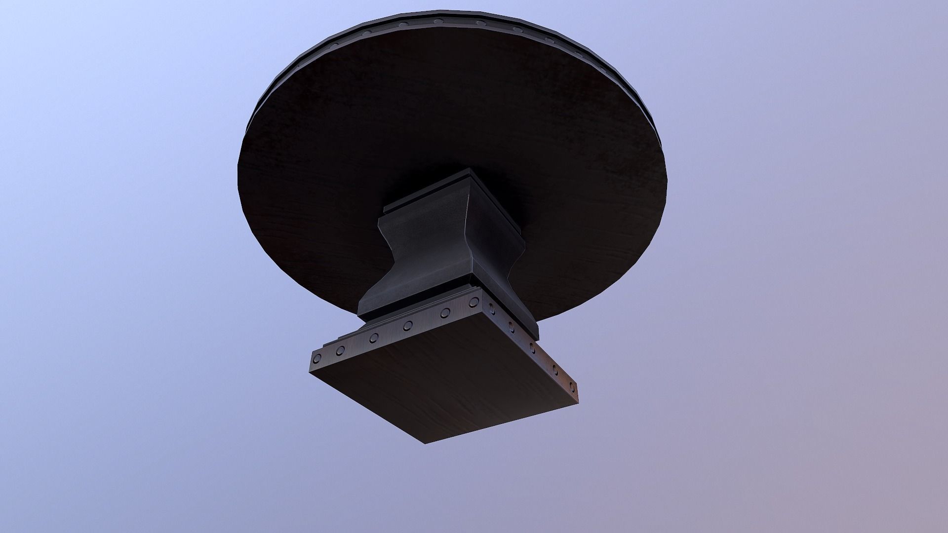  Round Table  Free low-poly 3D model_5