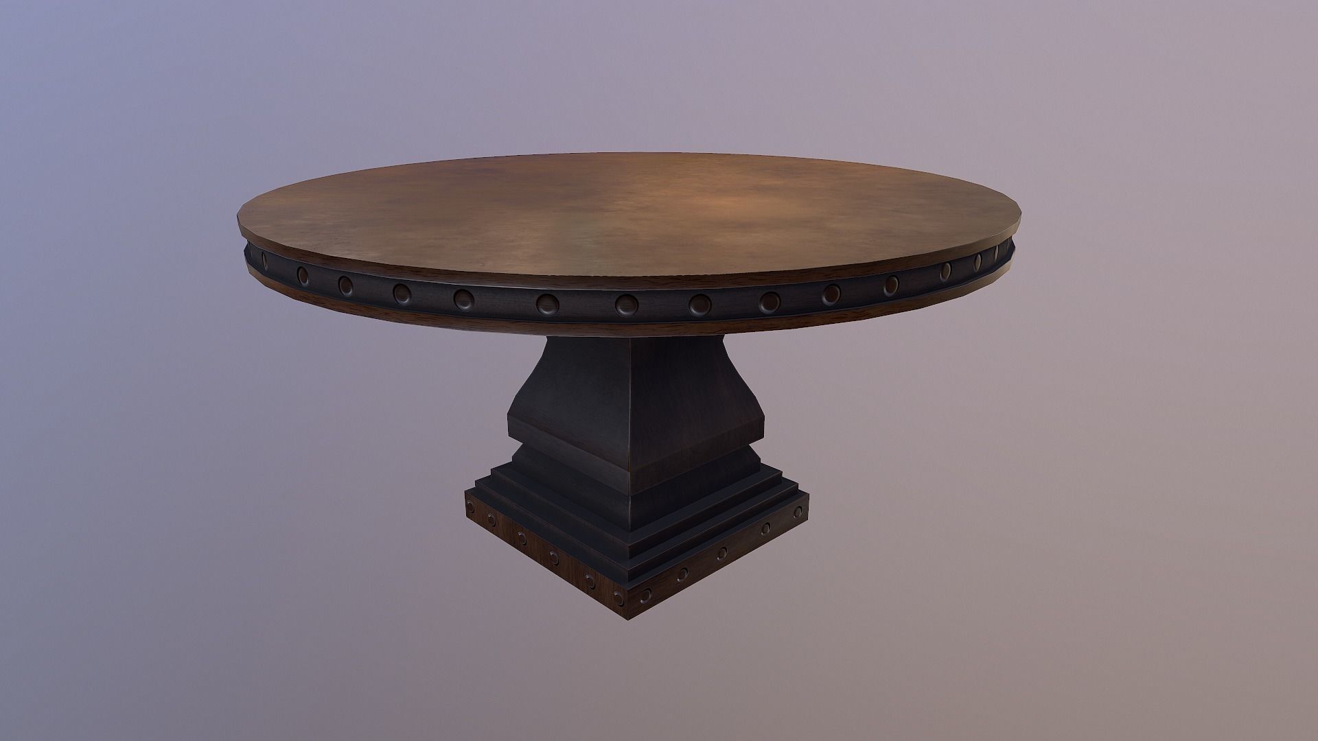  Round Table  Free low-poly 3D model_3