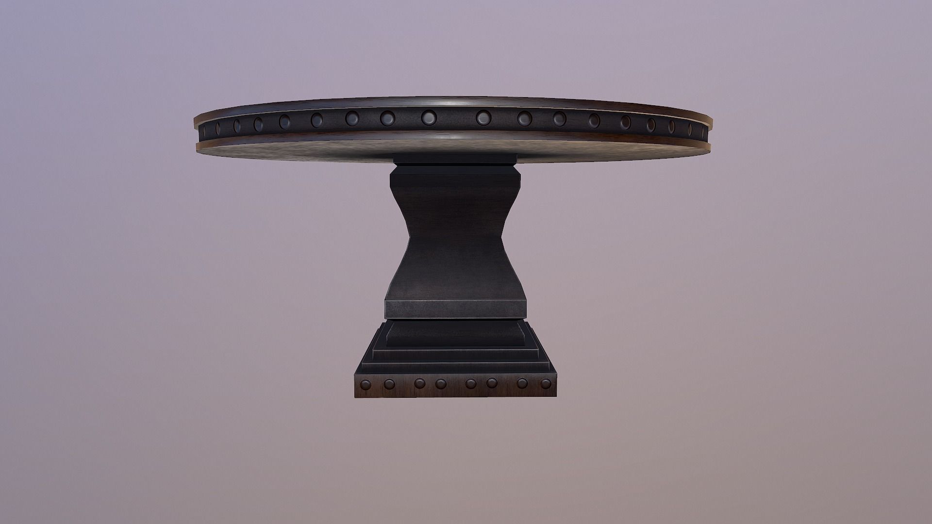  Round Table  Free low-poly 3D model_2