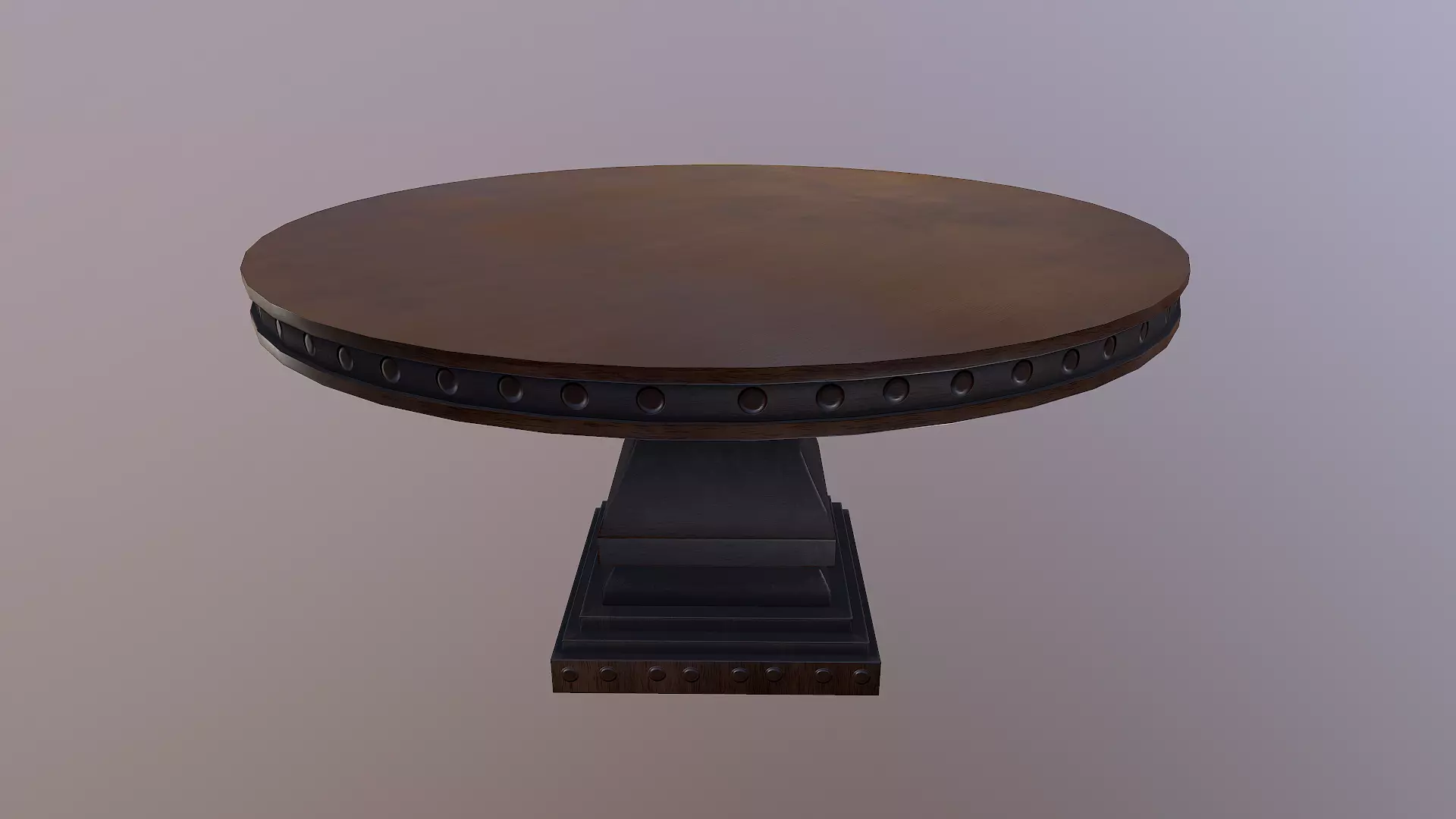  Round Table  Free low-poly 3D model_0