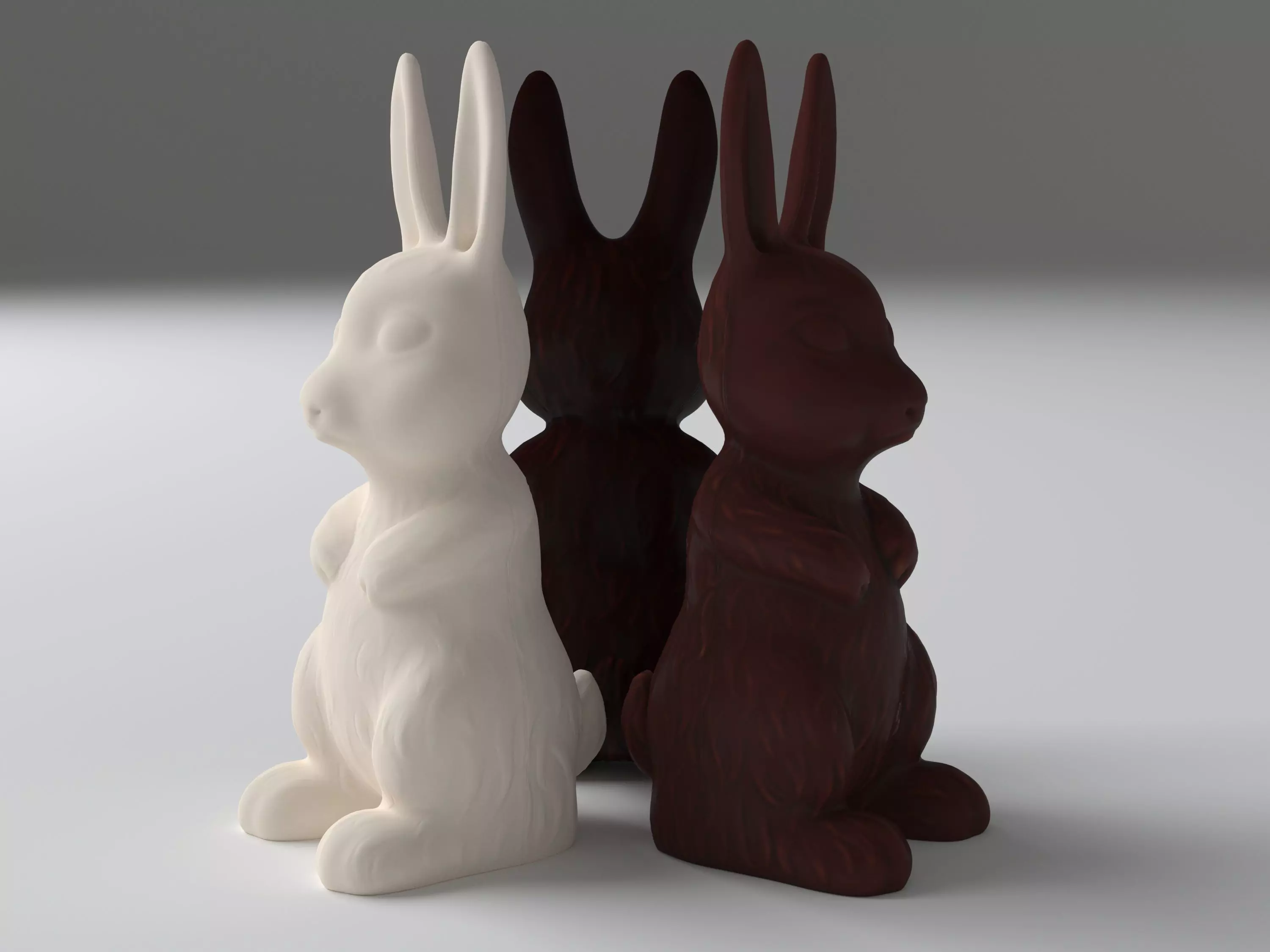 Chocolate bunny Free 3D model_0