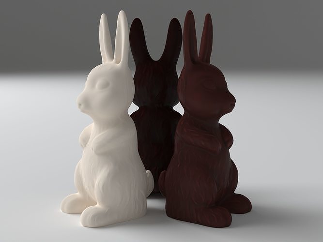 Chocolate bunny Free 3D model