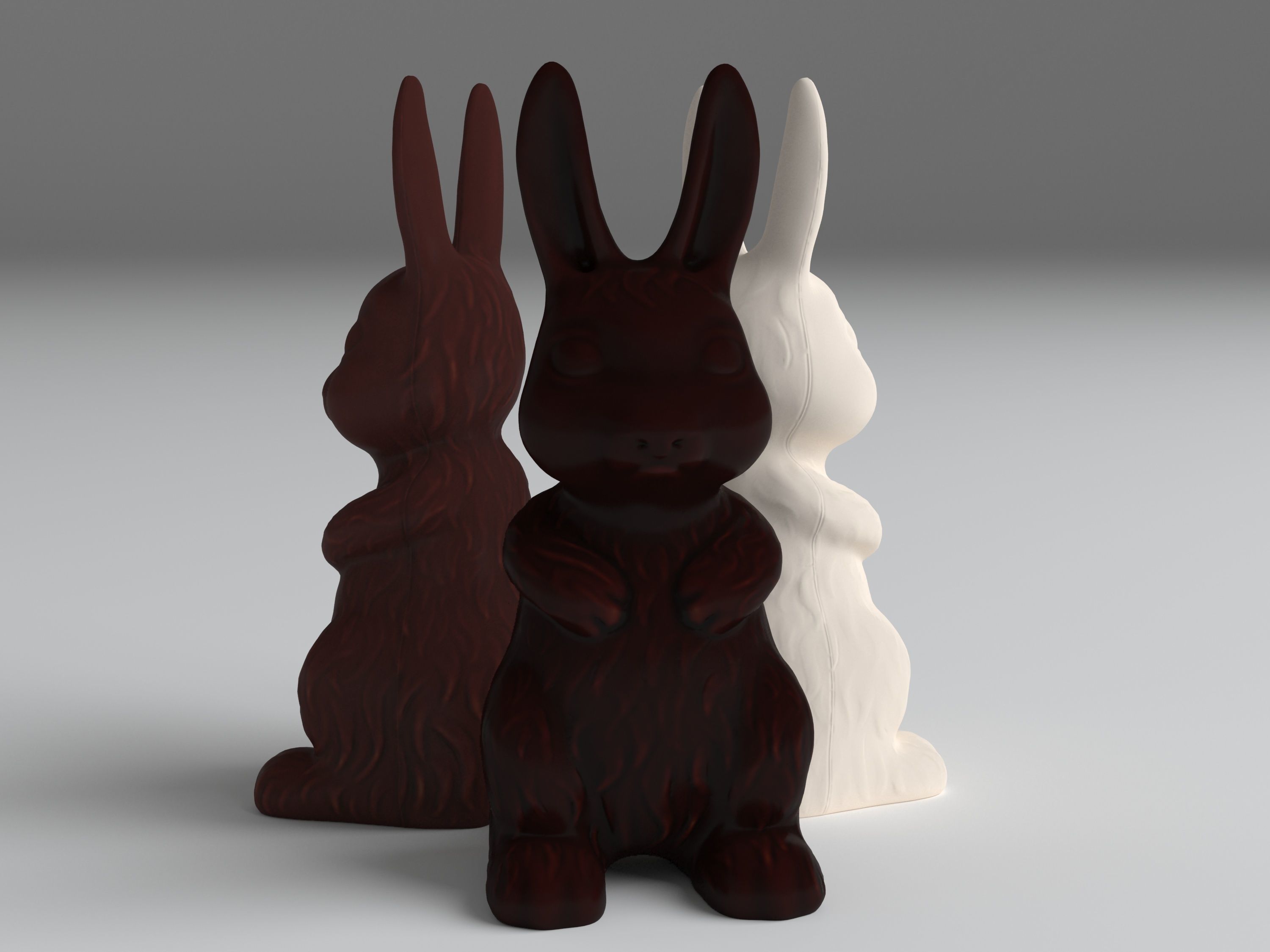Chocolate bunny Free 3D model_2