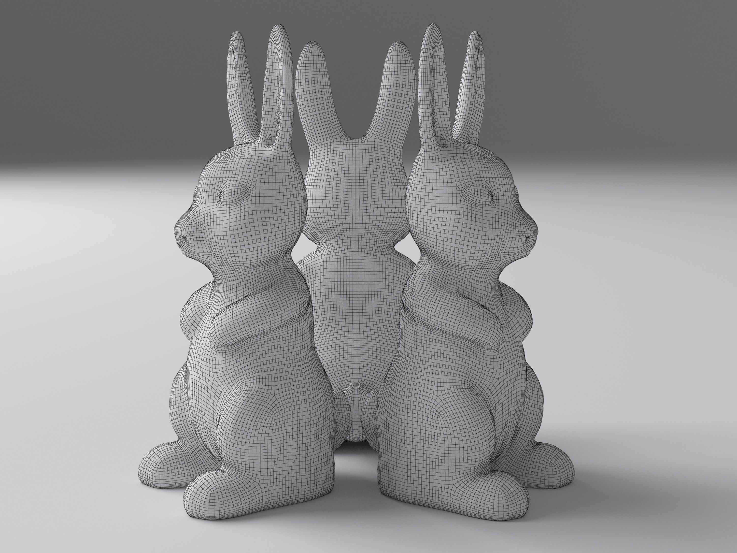 Chocolate bunny Free 3D model_1